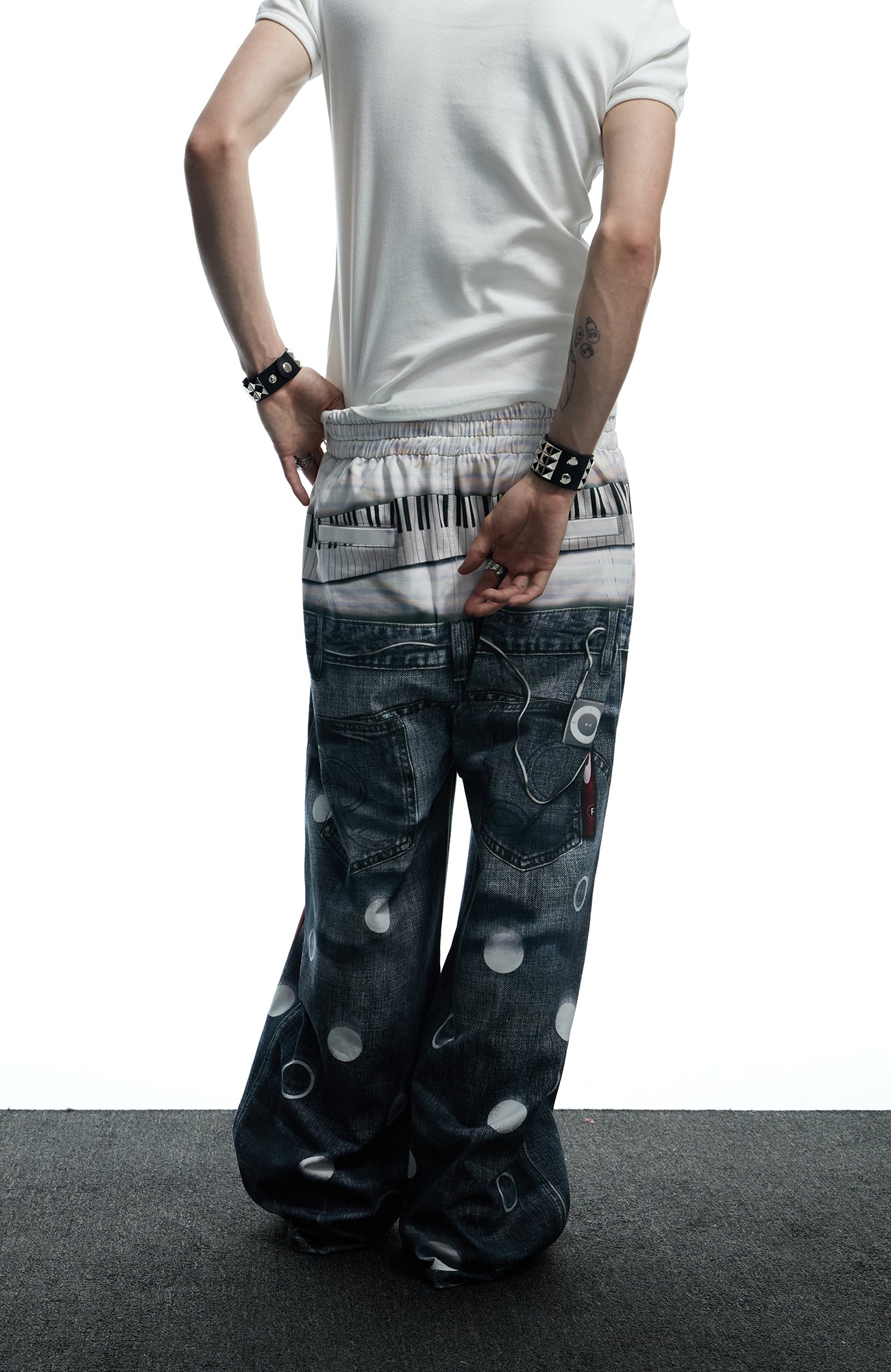 DND4DES Playful Print Baggy Trousers, premium urban and streetwear designers apparel on PROJECTISR.com, DND4DES