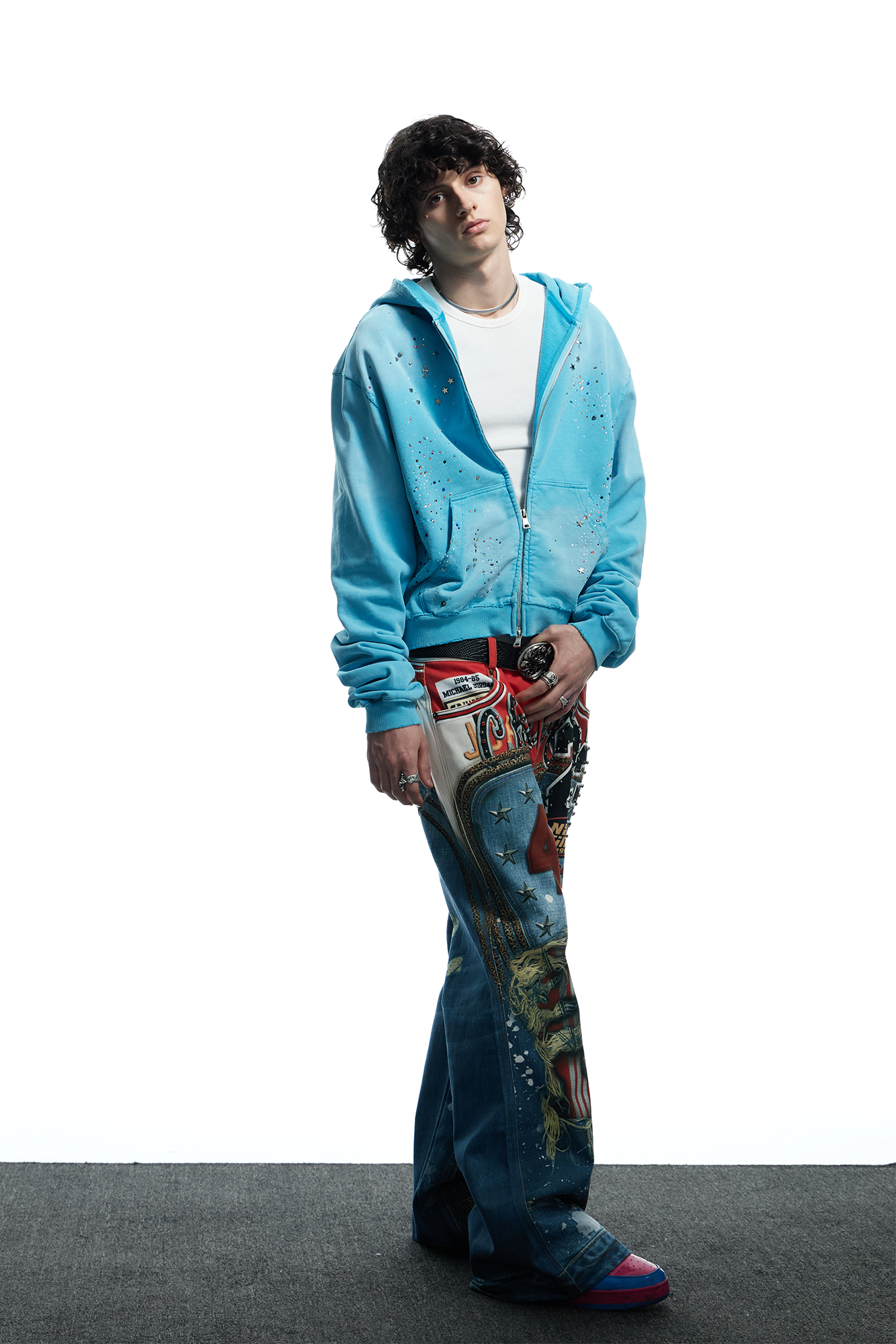 DND4DES Starry Diamond Washed Zip-Up Hoodie, premium urban and streetwear designers apparel on PROJECTISR.com, DND4DES