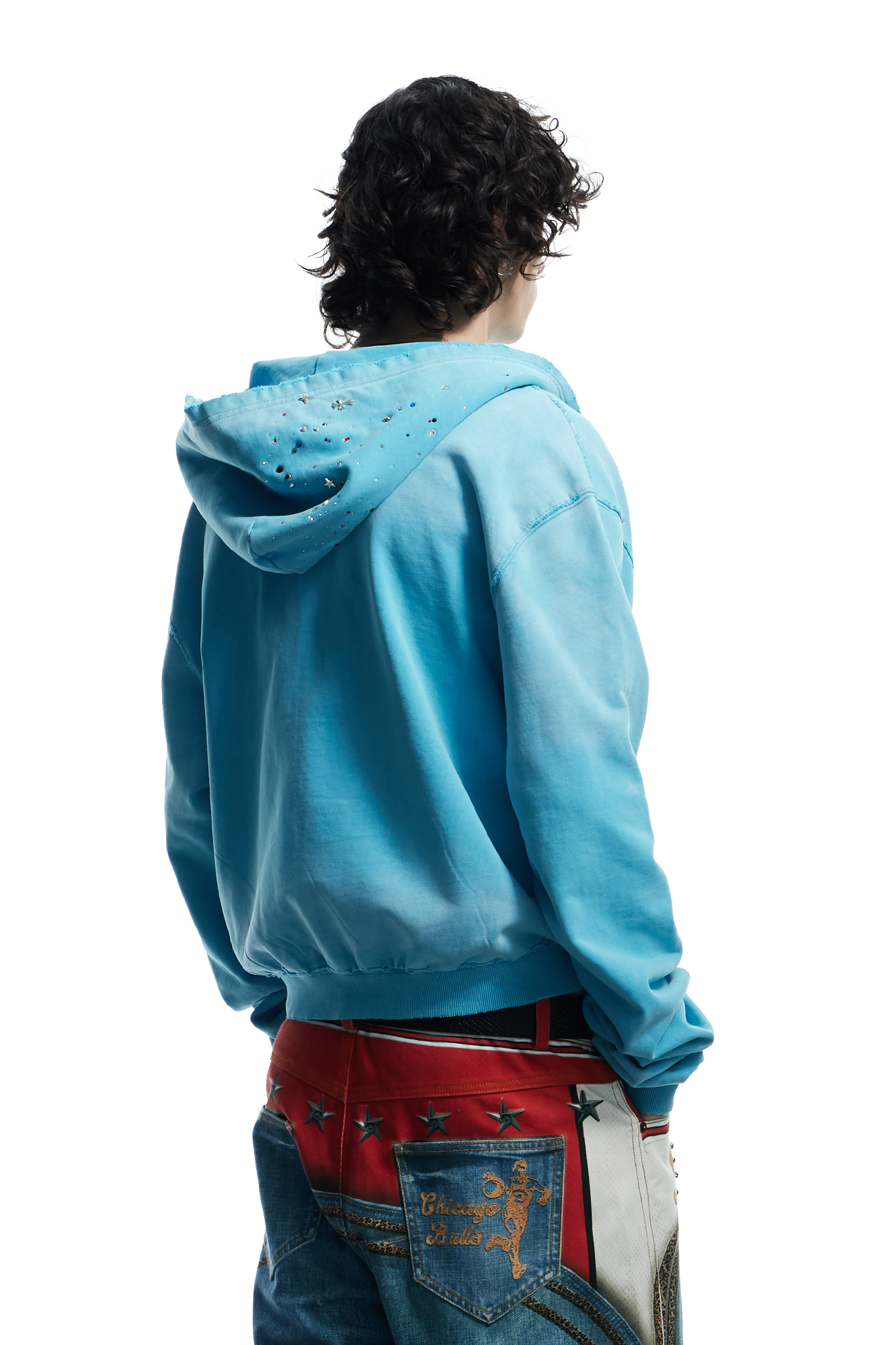 DND4DES Starry Diamond Washed Zip-Up Hoodie, premium urban and streetwear designers apparel on PROJECTISR.com, DND4DES