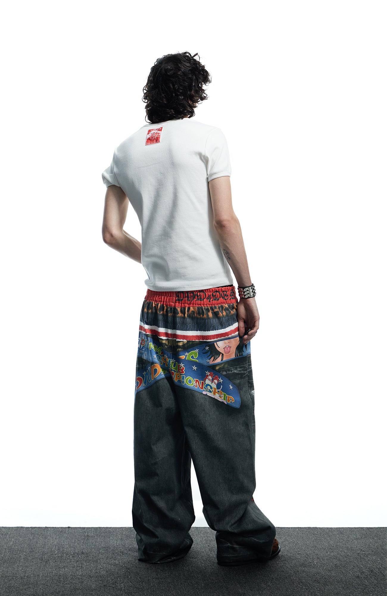 DND4DES Boxing Championship Belt Print Baggy Trousers, premium urban and streetwear designers apparel on PROJECTISR.com, DND4DES