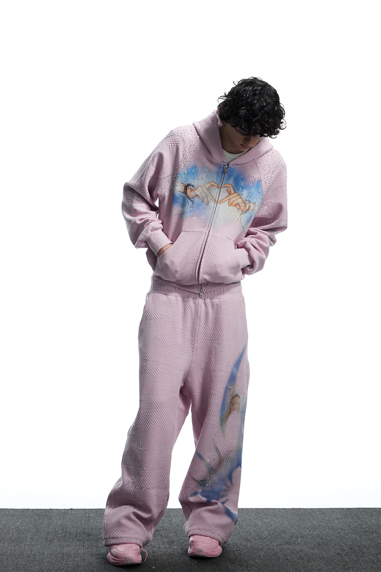 DND4DES Dreamcore Print Diamond Sweatpants, premium urban and streetwear designers apparel on PROJECTISR.com, DND4DES