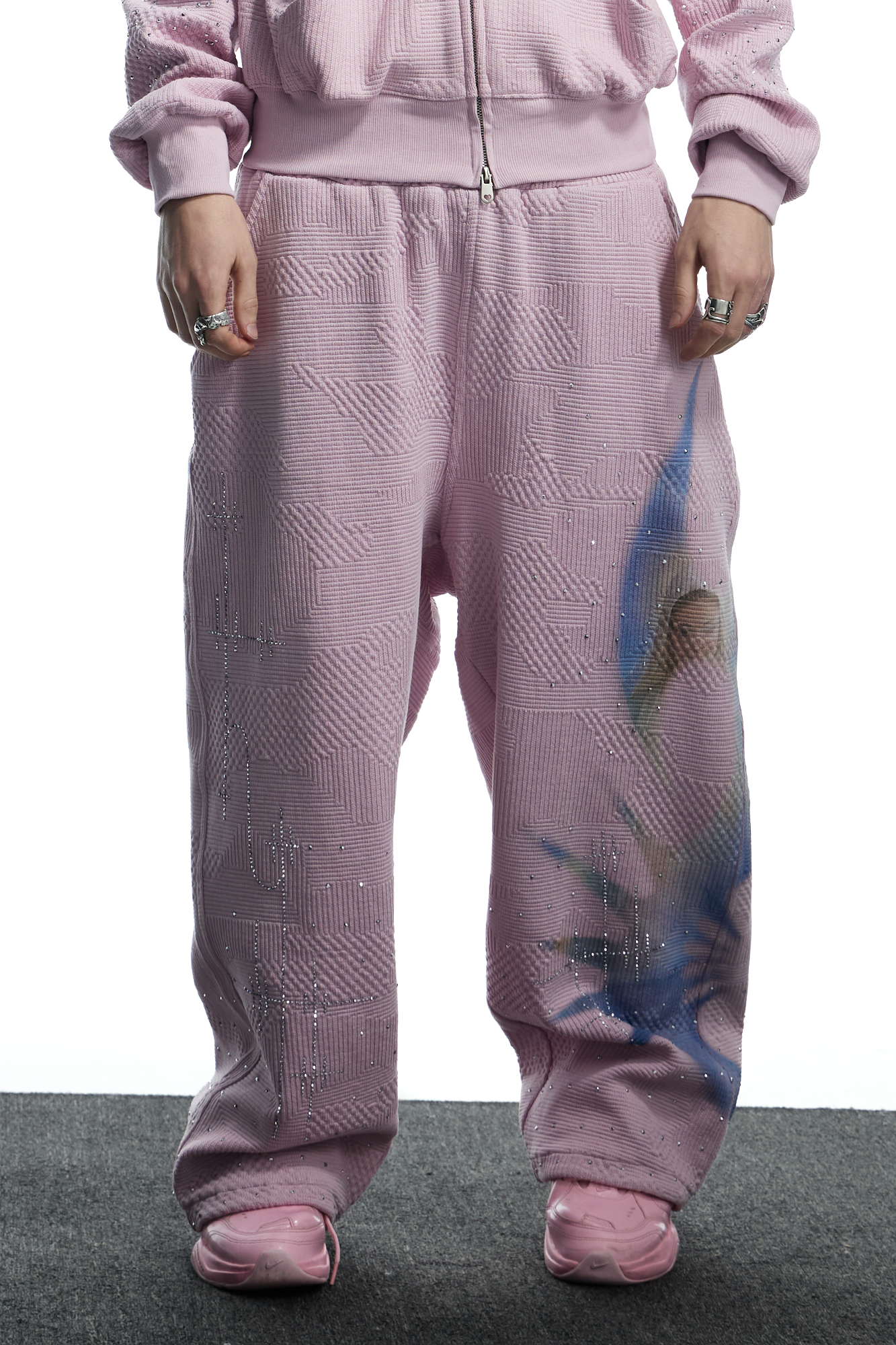 DND4DES Dreamcore Print Diamond Sweatpants, premium urban and streetwear designers apparel on PROJECTISR.com, DND4DES