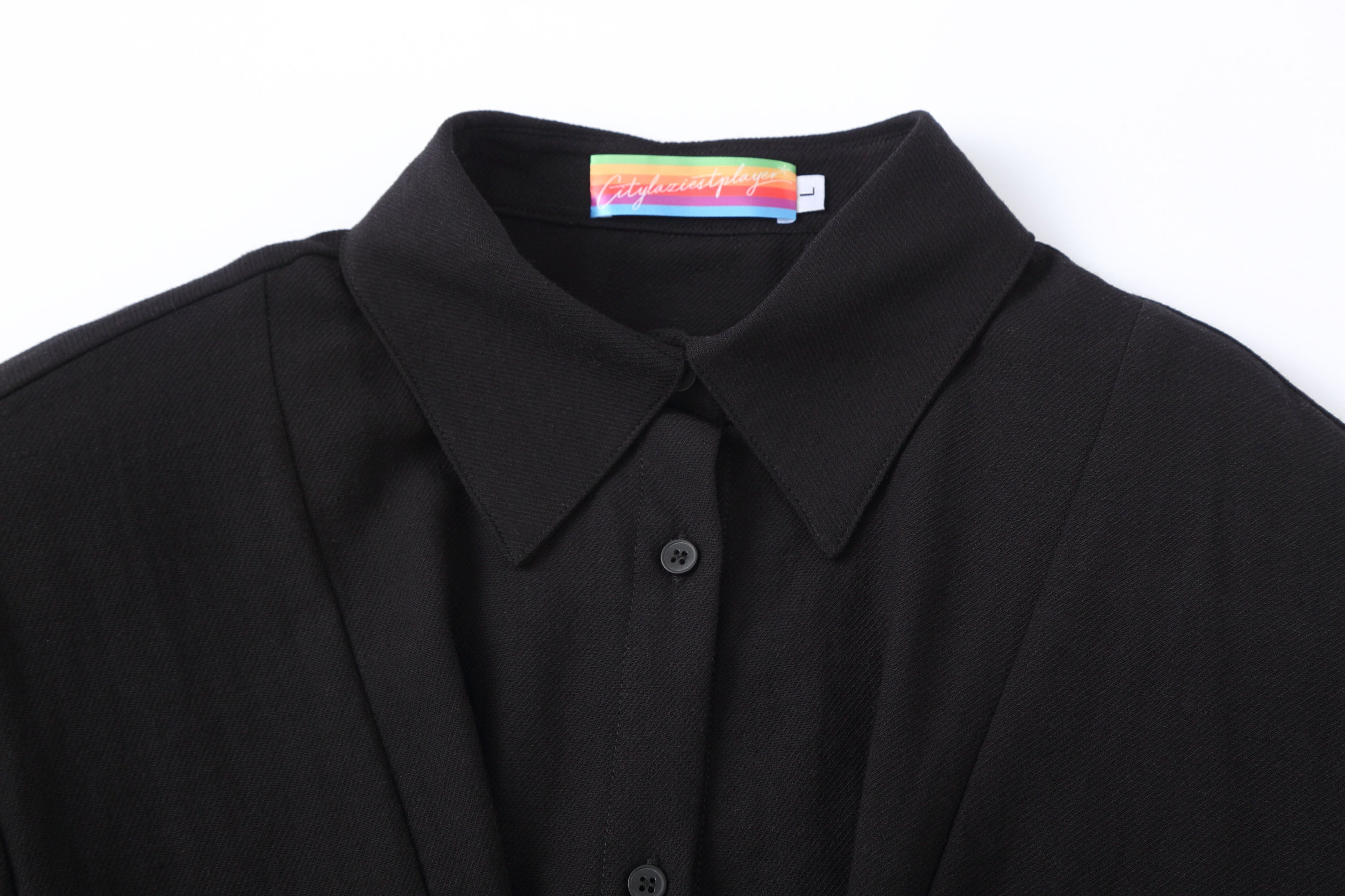 CLP Padded-Shoulder Tie-Waist Shirt, premium urban and streetwear designers apparel on PROJECTISR.com, CLP