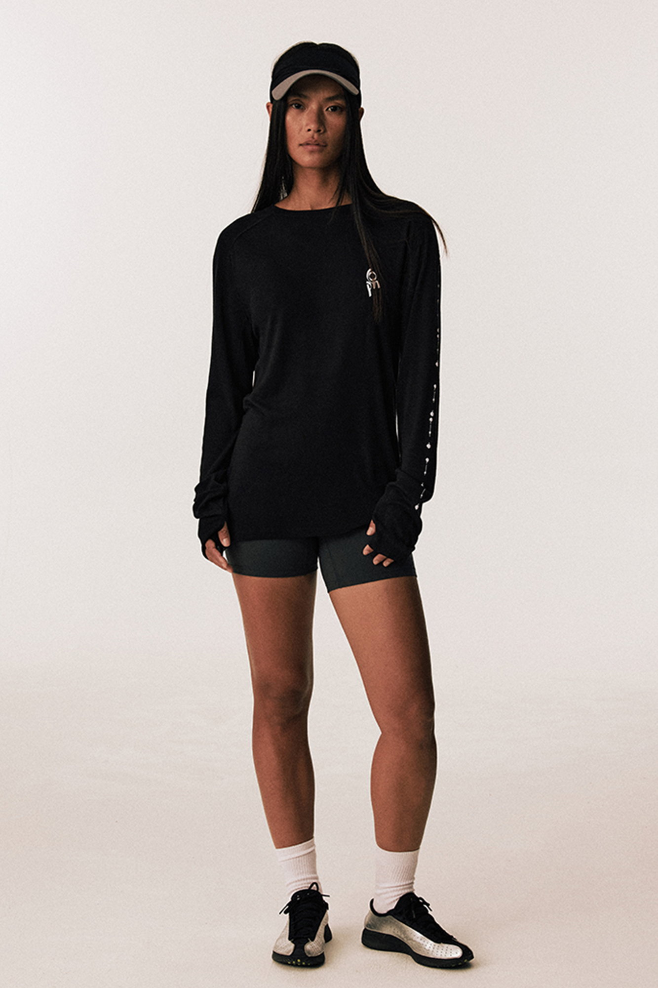 CONPCONP Cosmic Echo Graphic Long-Sleeve Tee Black