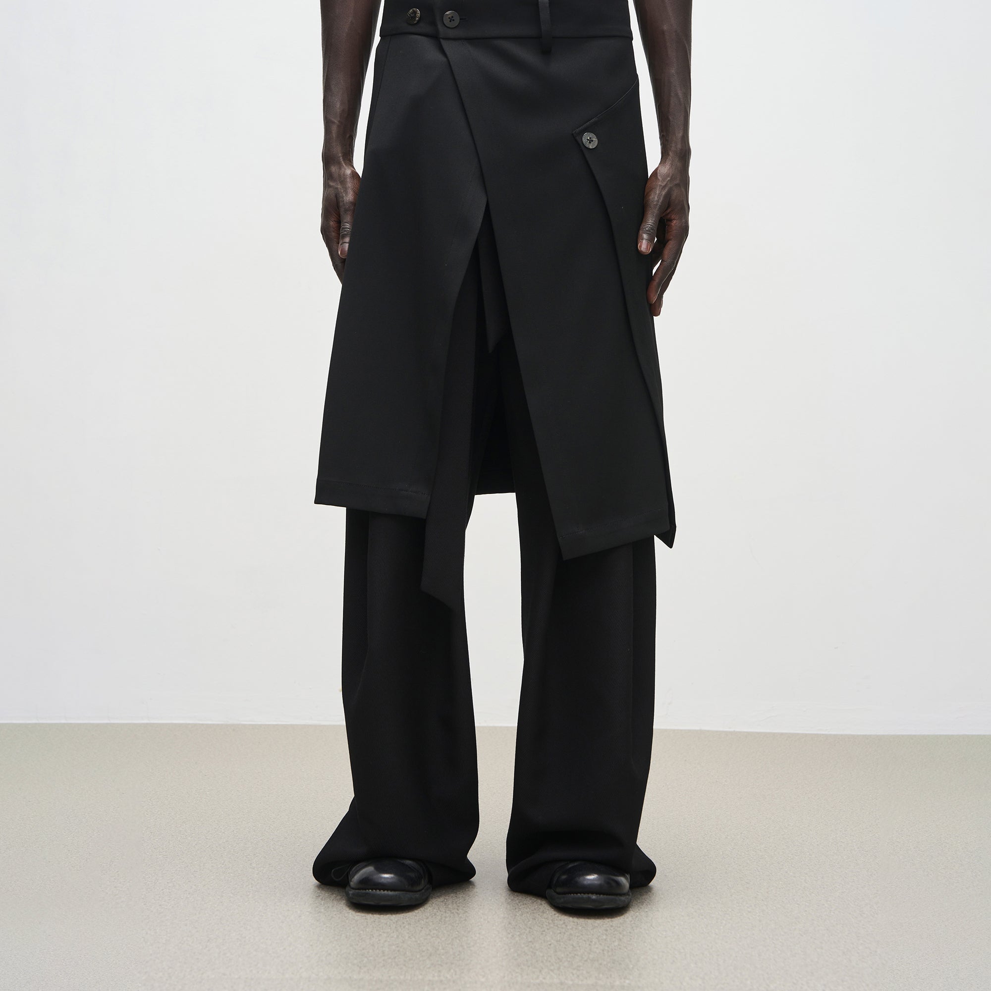 7440 37 1 Side Slit Overlay Skirt