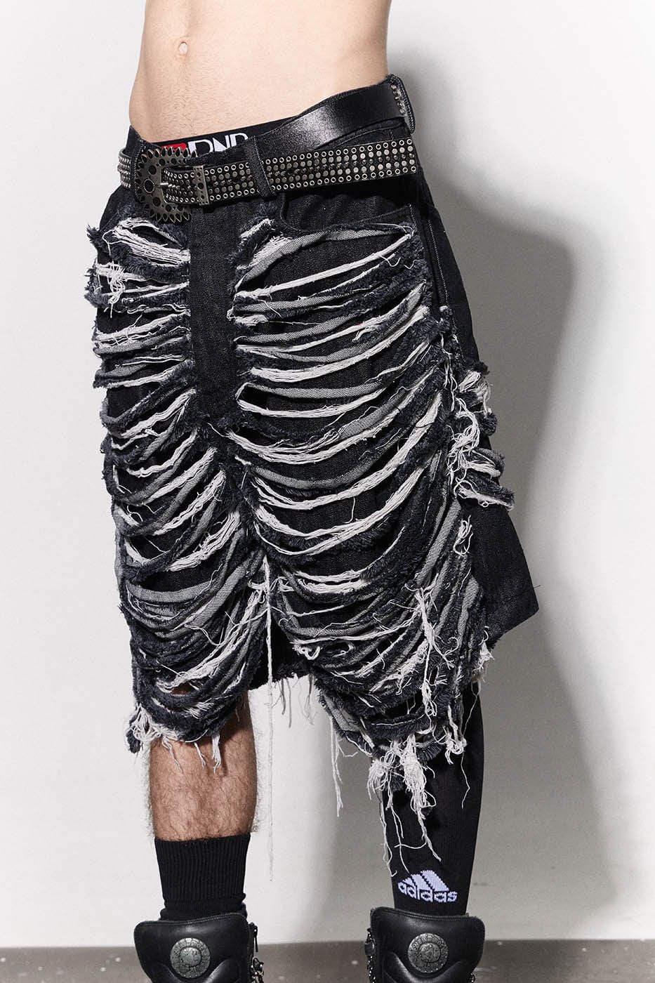 DND4DES Heavily Distressed Denim Shorts, premium urban and streetwear designers apparel on PROJECTISR.com, DND4DES