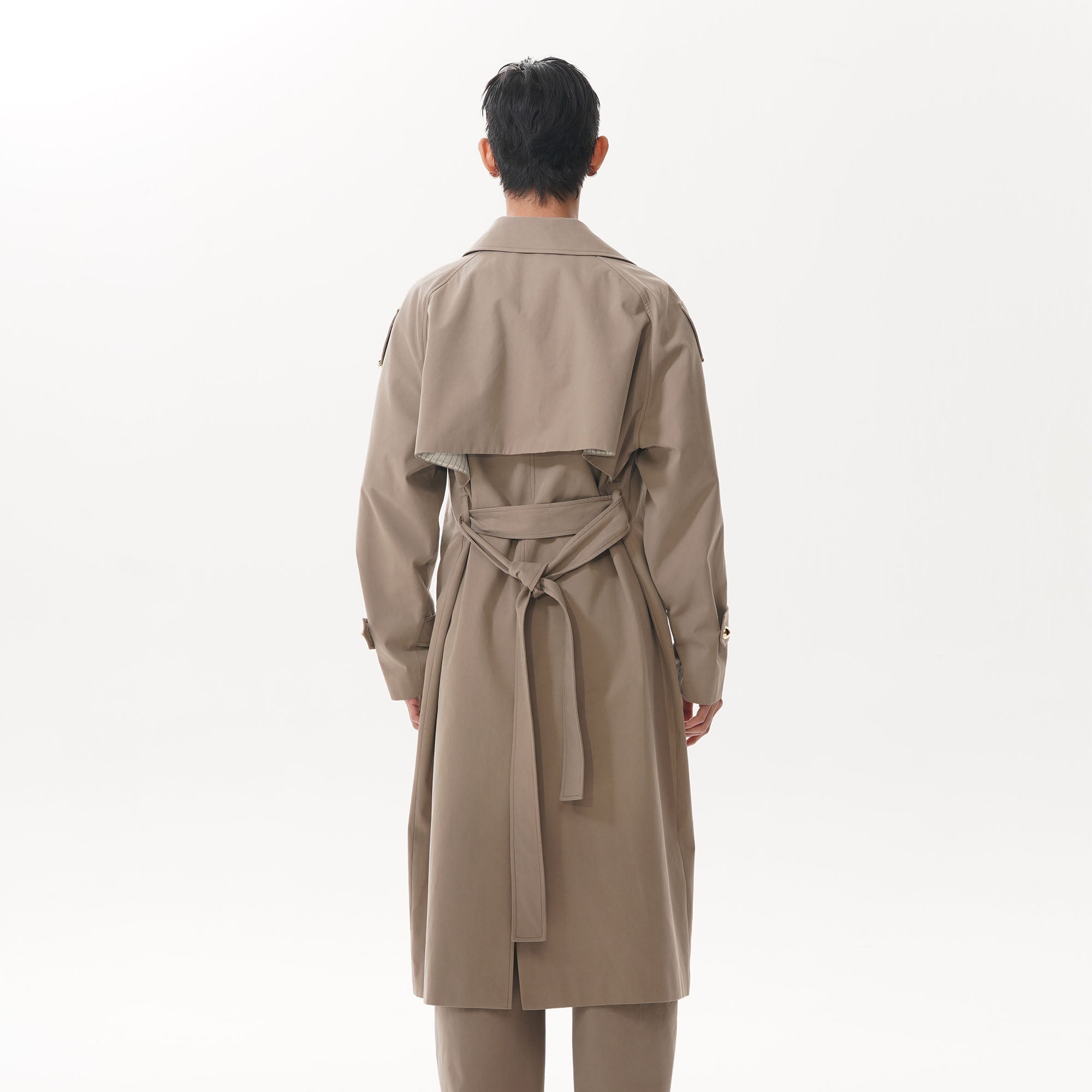 ORAL UTOPIA Essential Metal Button Trench Coat, premium urban and streetwear designers apparel on PROJECTISR.com, ORAL UTOPIA