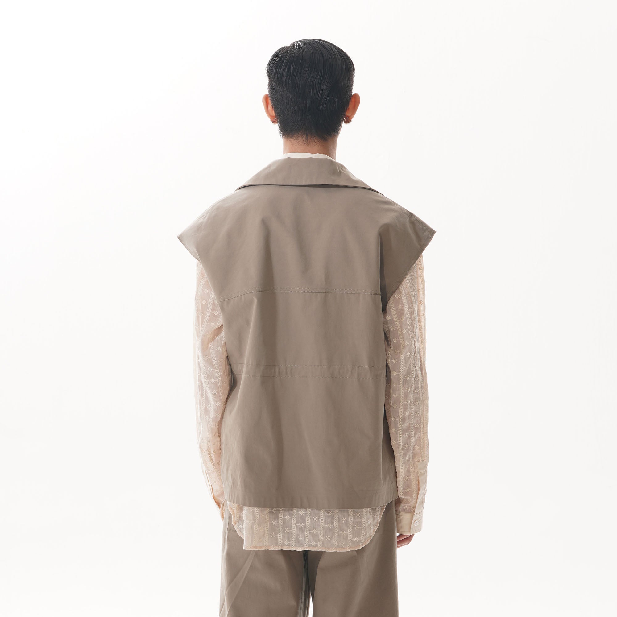 ORAL UTOPIA Utility High-Neck Big-Pocket Vest, premium urban and streetwear designers apparel on PROJECTISR.com, ORAL UTOPIA
