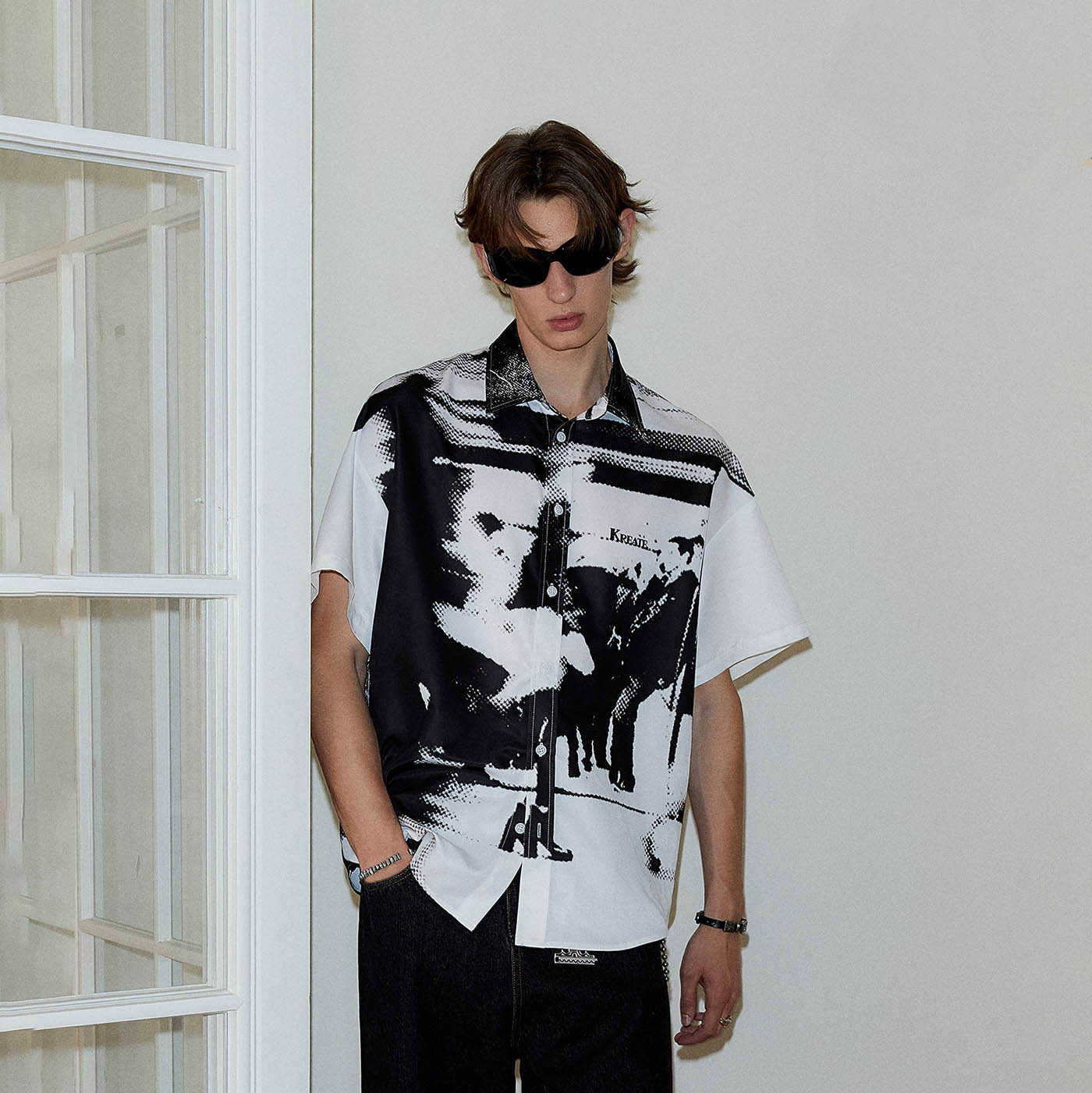 KREATE Platform Full-Print Graphics Half Shirt