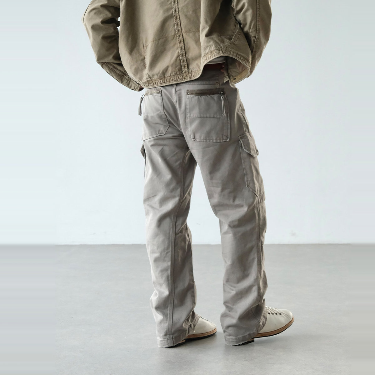NEIGBORL Retro Multi-Pocket Straight-Leg Cargo Pants — square · back