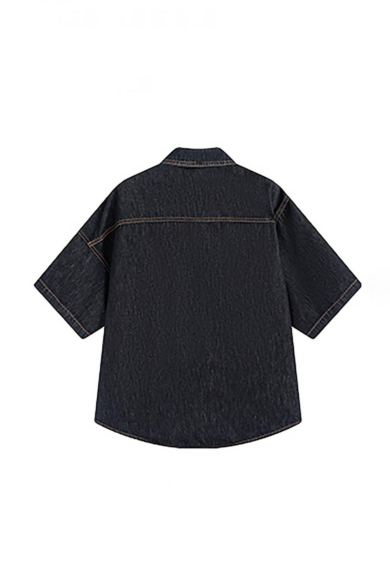 KREATE Inverted Denim Deconstructed Half Shirt