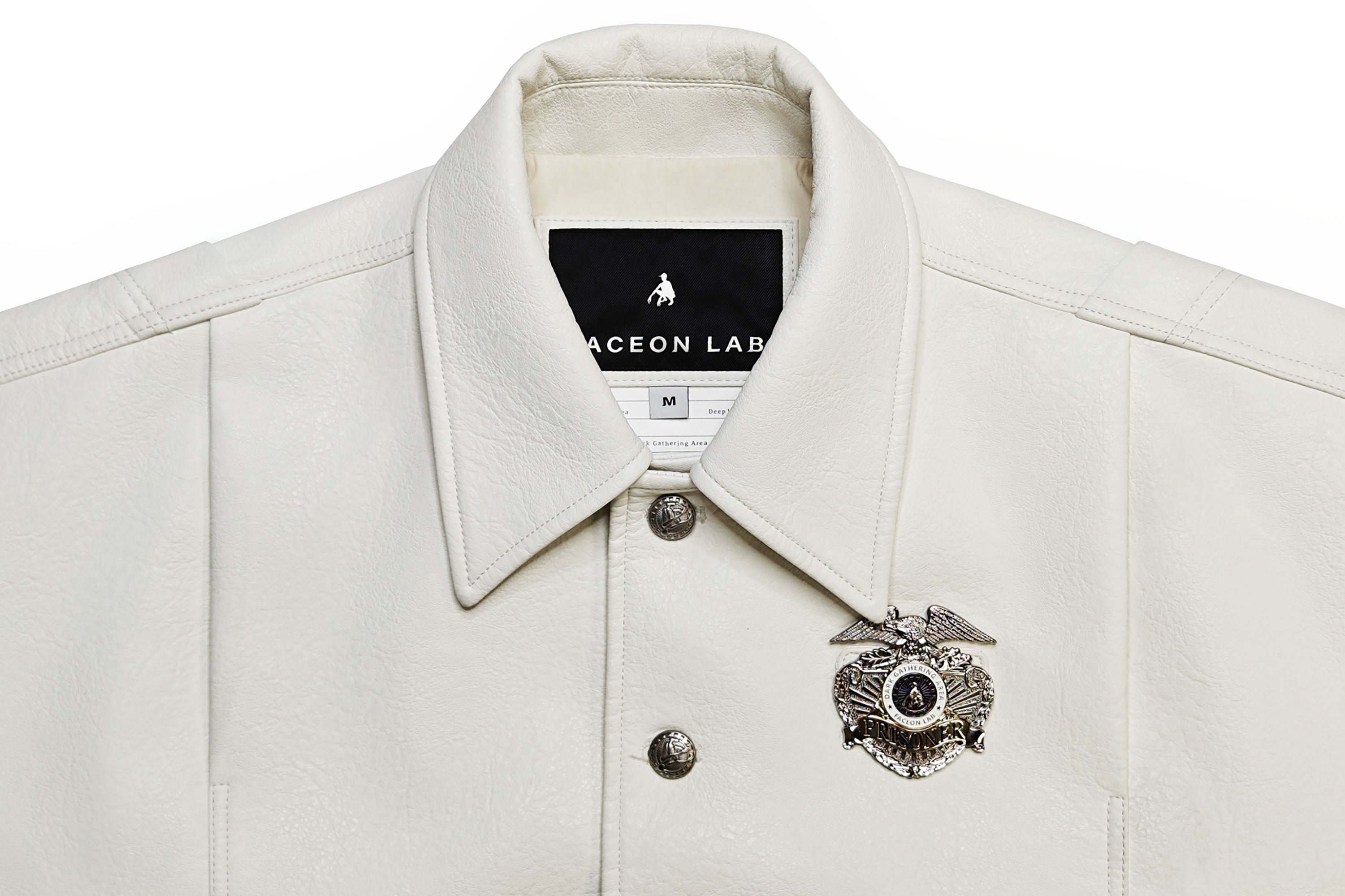 FACEONLAB Badge PU Utility Jacket