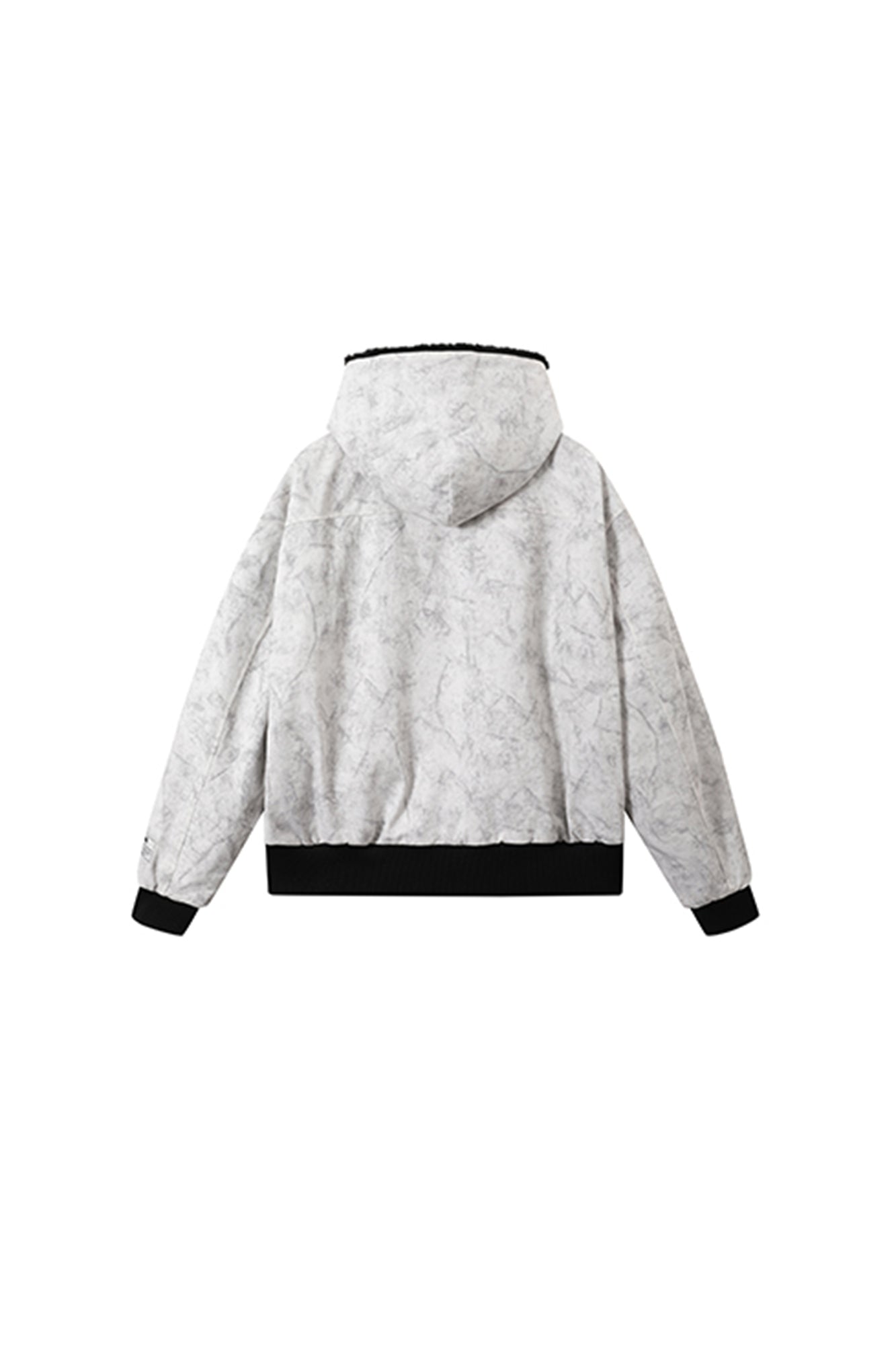 DONSMOKE Faux Fur Lined Camo Hooded Jacket