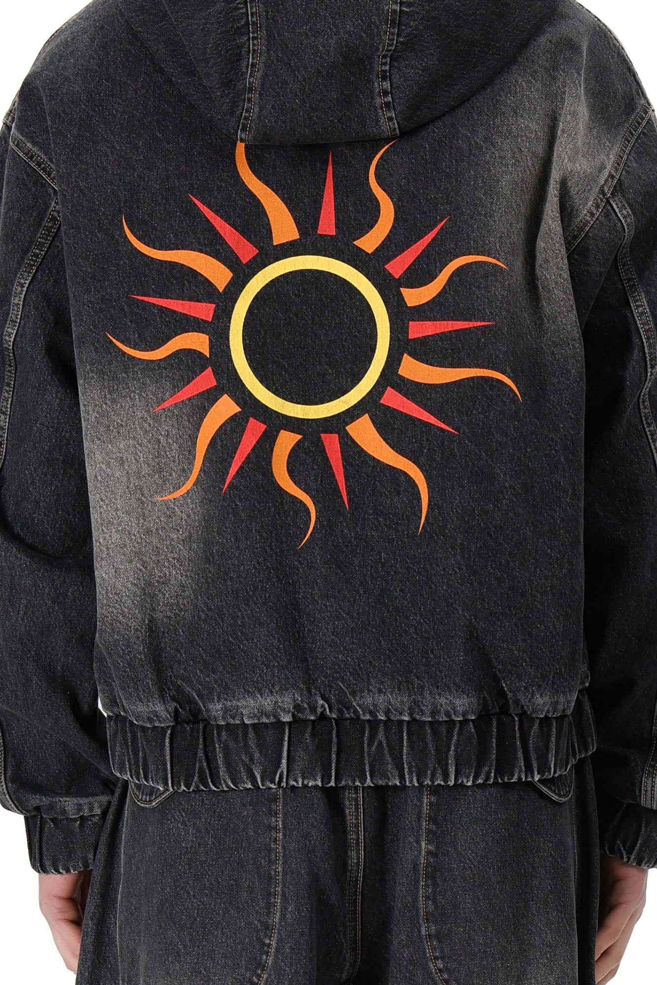 VANN VALRENCE Washed Spliced Cotton Denim Jacket, premium urban and streetwear designers apparel on PROJECTISR.com, VANN VALRENCE