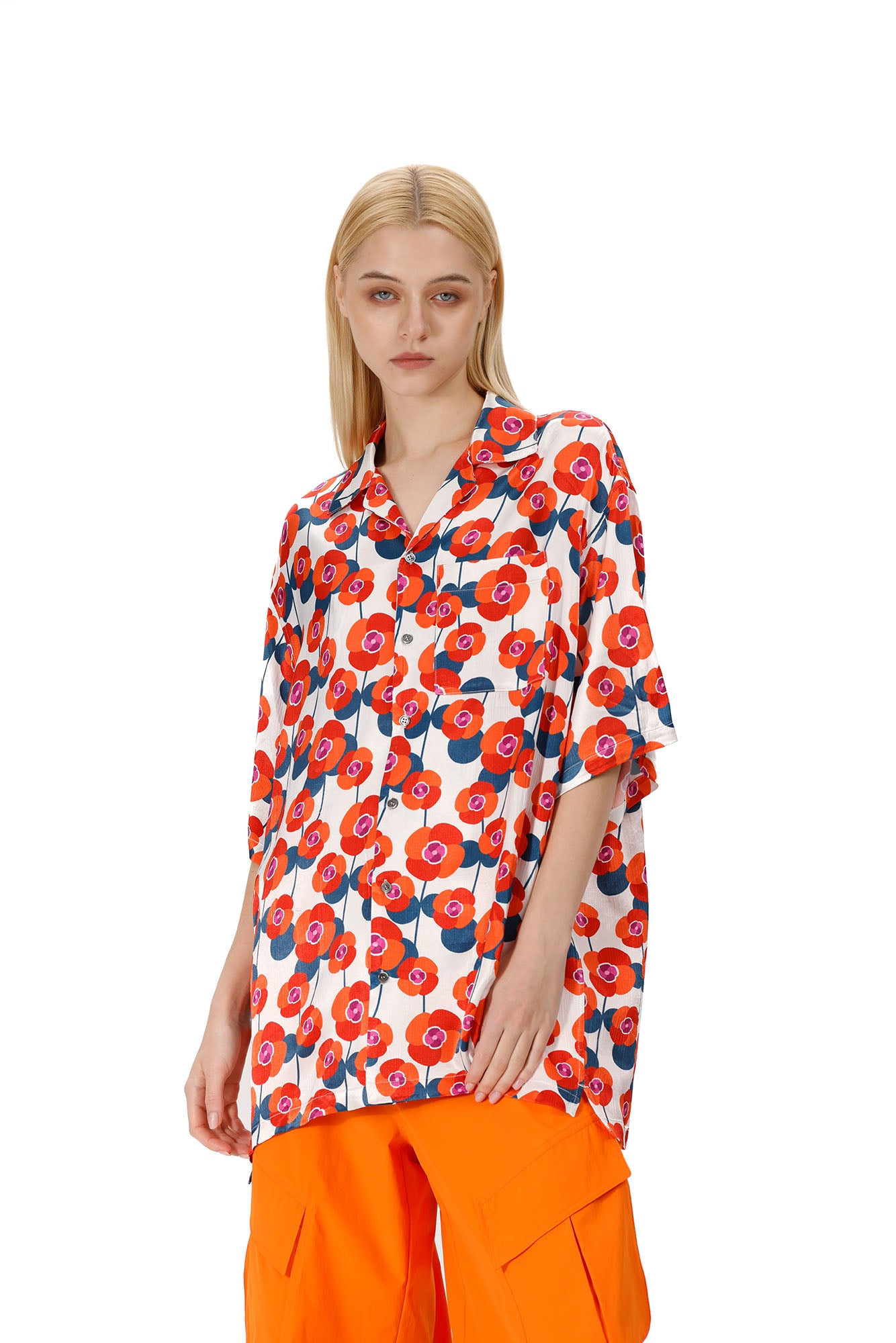 VANN VALRENCE Bloom Full-Print Half Shirt, premium urban and streetwear designers apparel on PROJECTISR.com, VANN VALRENCE
