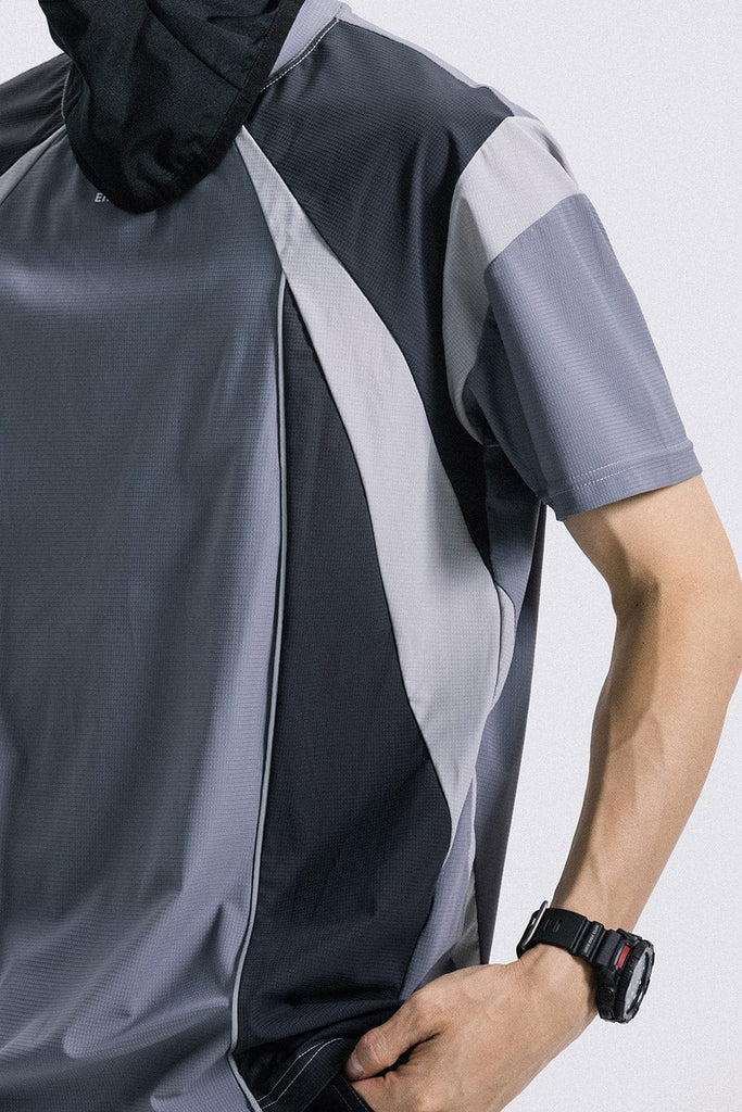 ENSHADOWER Spliced Reflective Quick Dry Outdoor T-Shirt, premium urban and streetwear designers apparel on PROJECTISR.com, ENSHADOWER