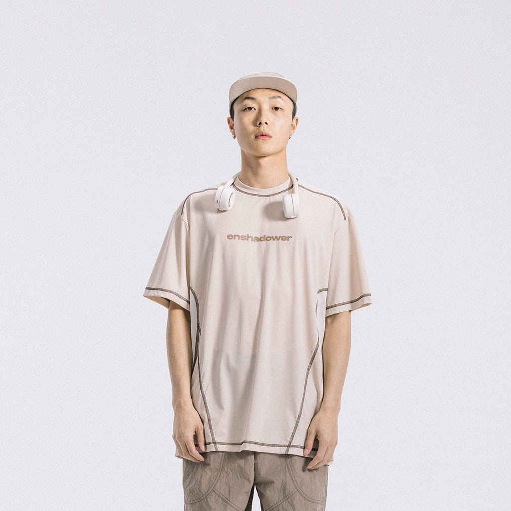 ENSHADOWER Spliced Stitch Quick Dry Outdoor T-Shirt, premium urban and streetwear designers apparel on PROJECTISR.com, ENSHADOWER