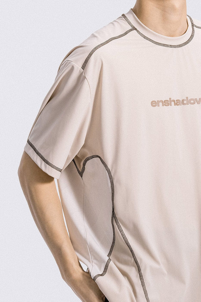 ENSHADOWER Spliced Stitch Quick Dry Outdoor T-Shirt, premium urban and streetwear designers apparel on PROJECTISR.com, ENSHADOWER