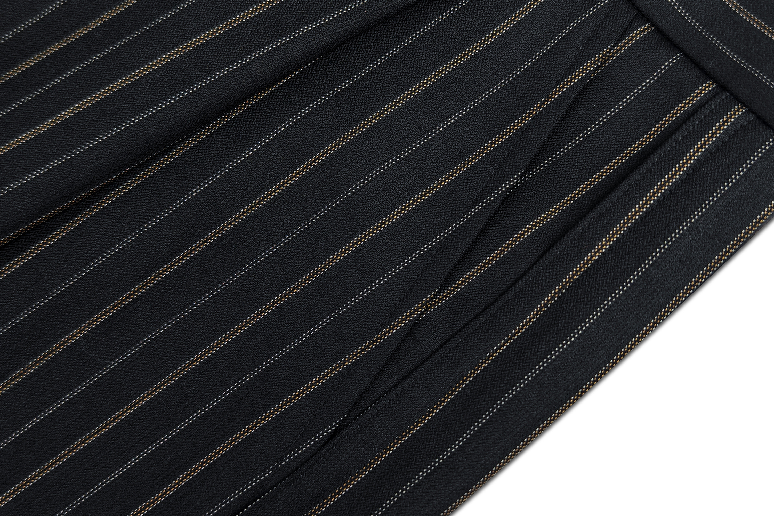 FACEONLAB Striped Wool-Blend Wide-Leg Trousers