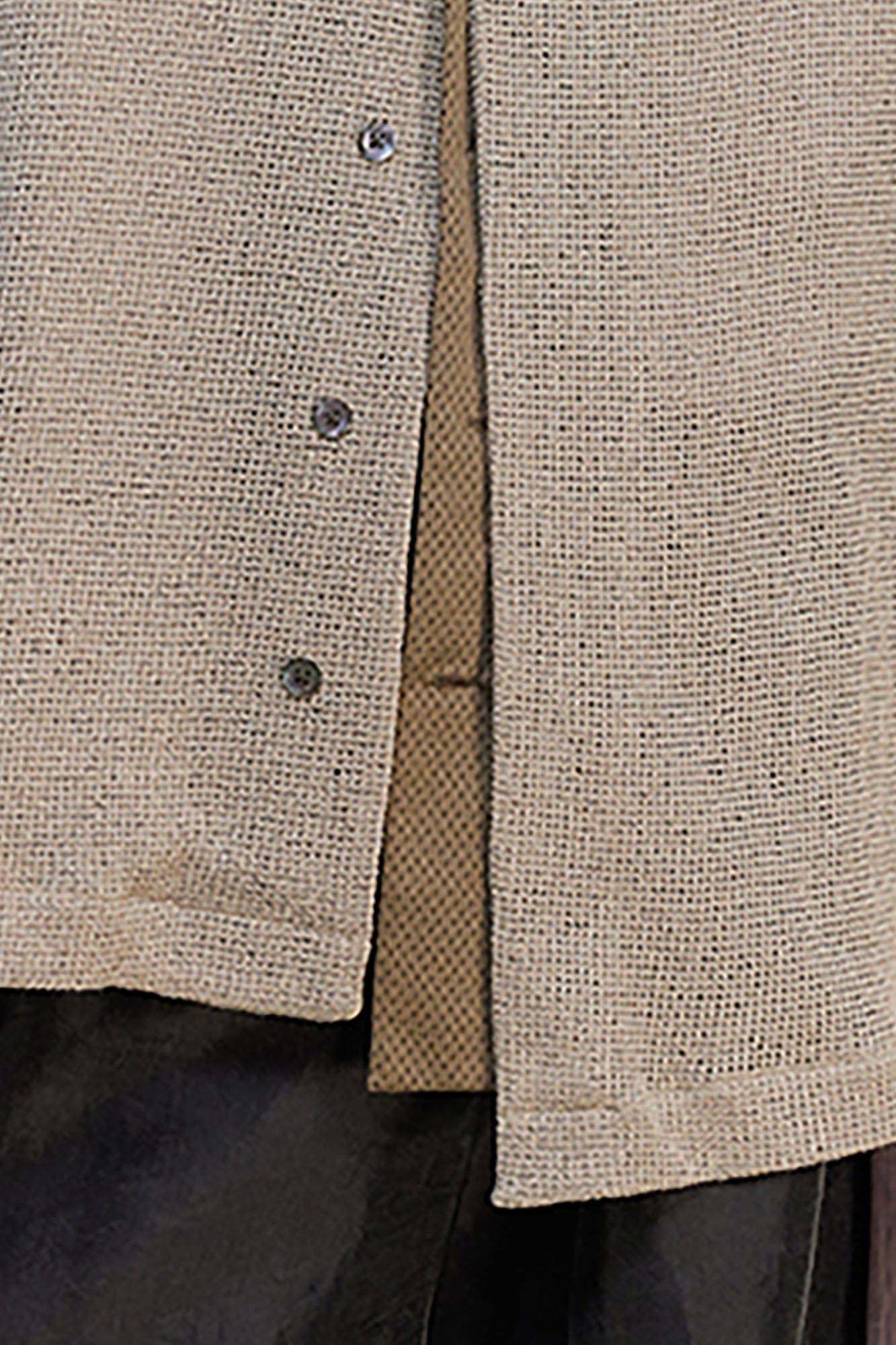 ALVNG AR ANTS Contrast Collar Knitted Texture Half Shirt, premium urban and streetwear designers apparel on PROJECTISR.com, ALVNG AR ANTS