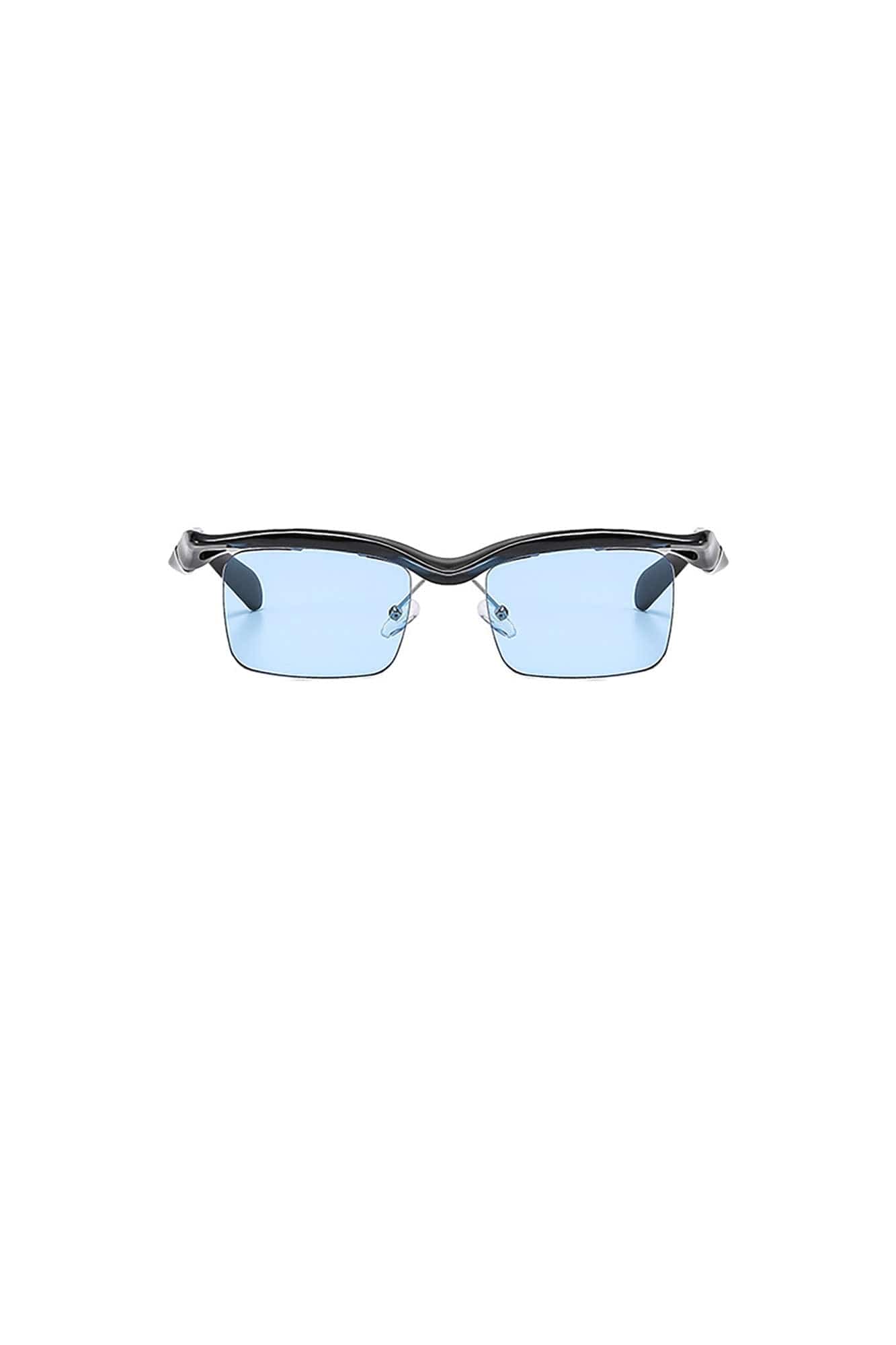 DAMAGE ASIA Streamline Arms Half-Rim Tint Sunglasses
