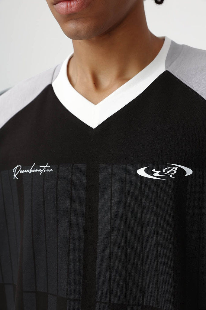 BONELESS Deconstructed Watermark V-Neck T-Shirt, premium urban and streetwear designers apparel on PROJECTISR.com, BONELESS