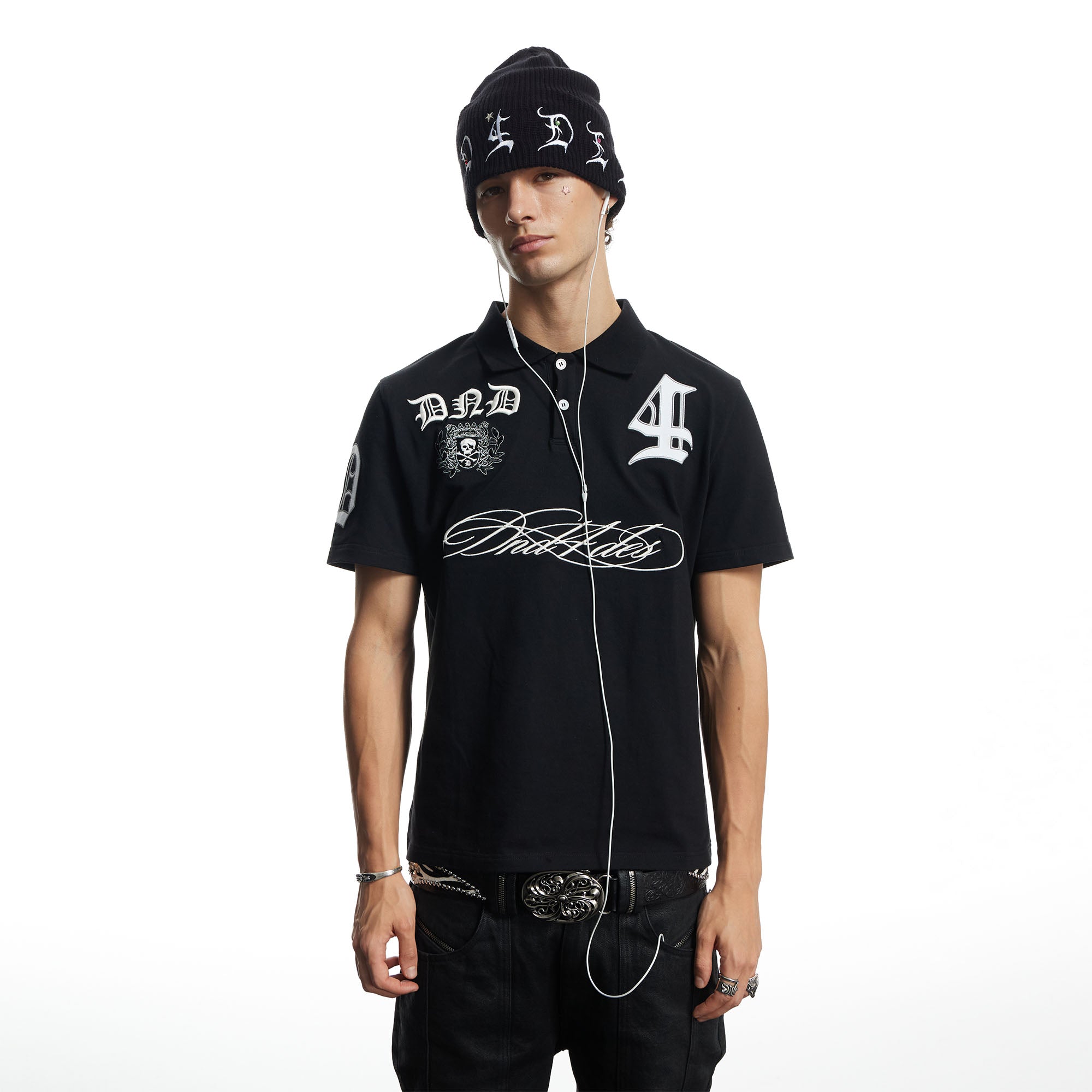 DND4DES Contrast Embroidered Polo Tee