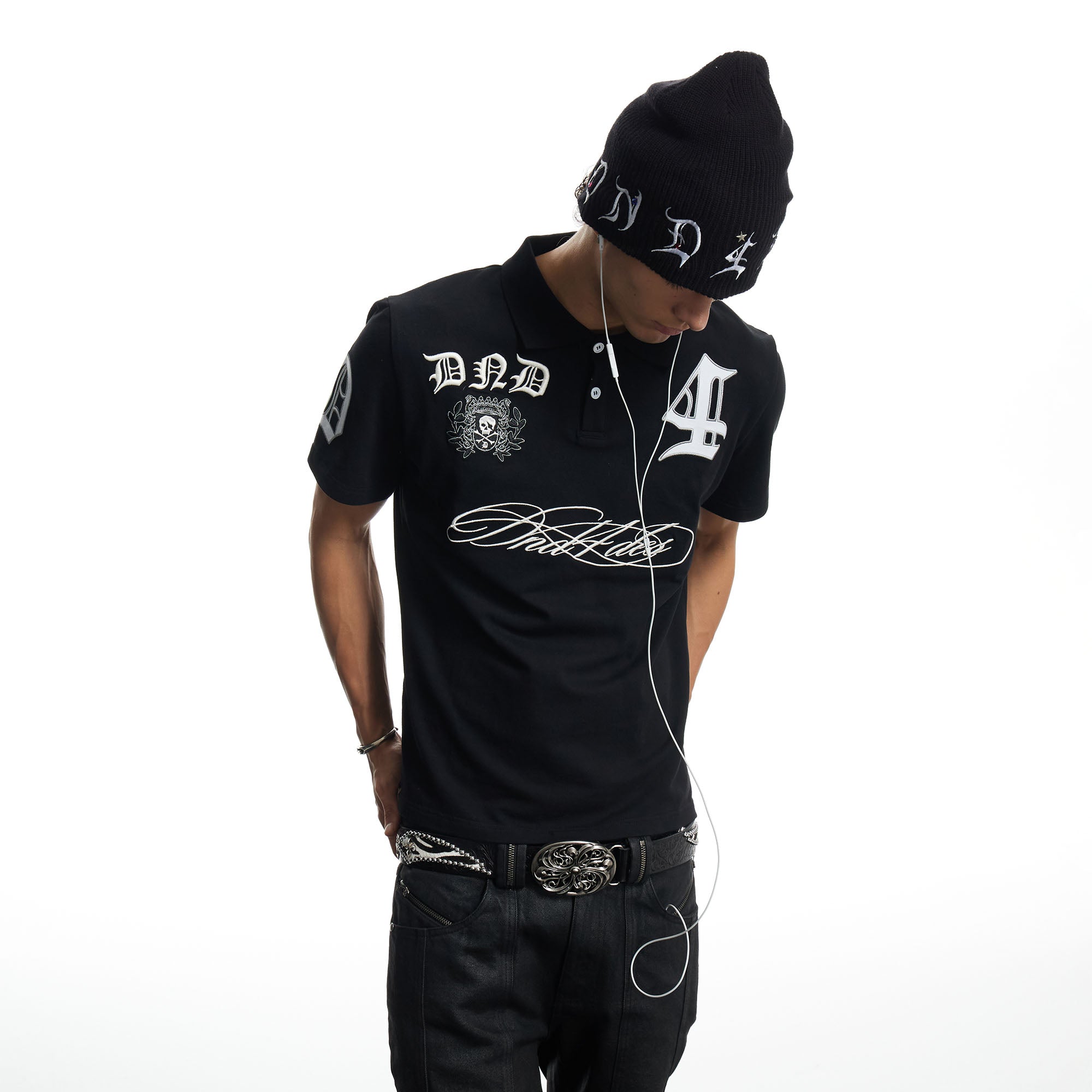 DND4DES Contrast Embroidered Polo Tee