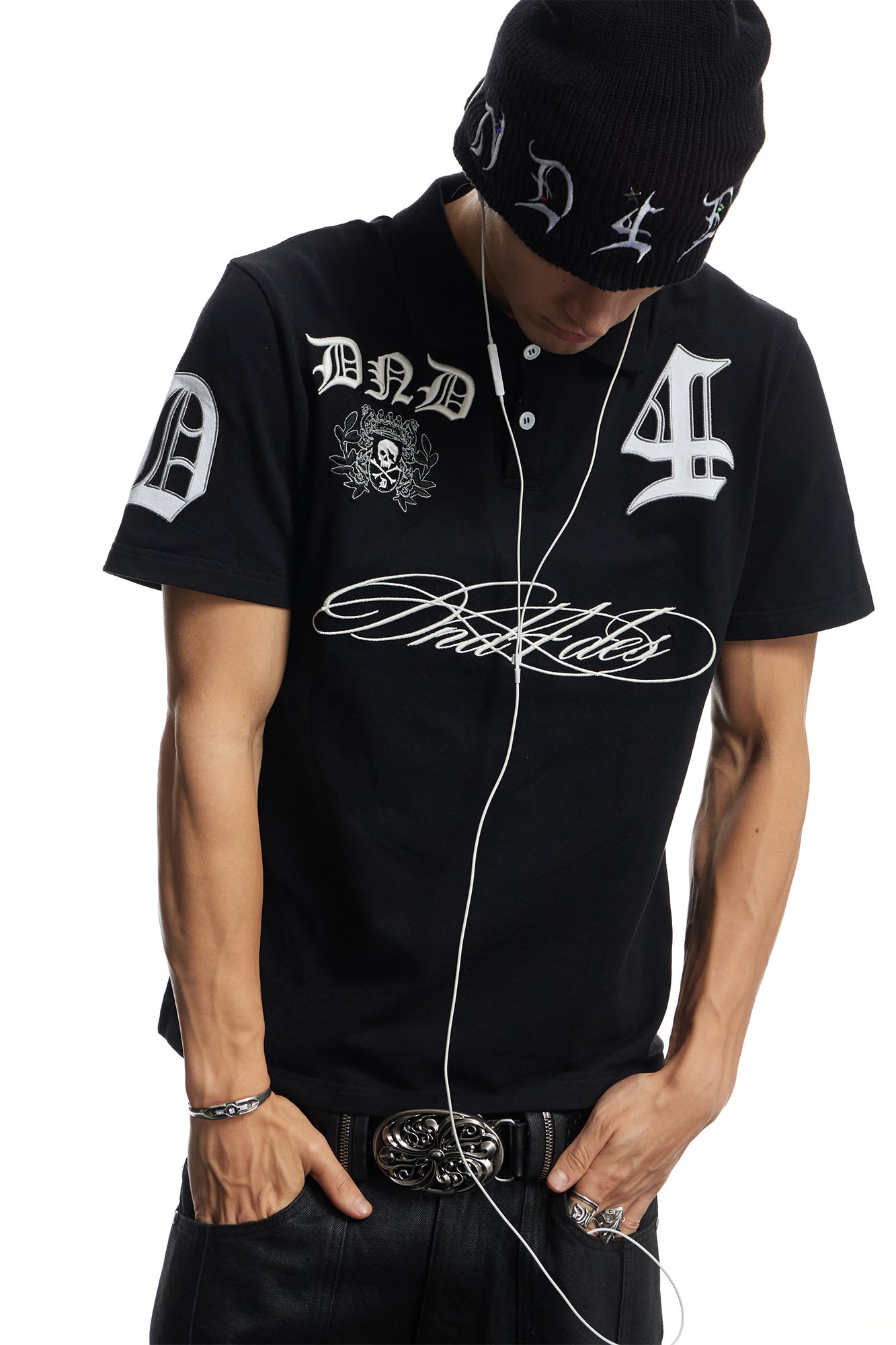 DND4DES Contrast Embroidered Polo Tee