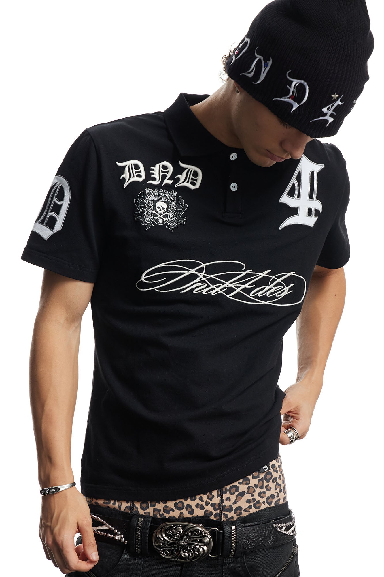 DND4DES Contrast Embroidered Polo Tee