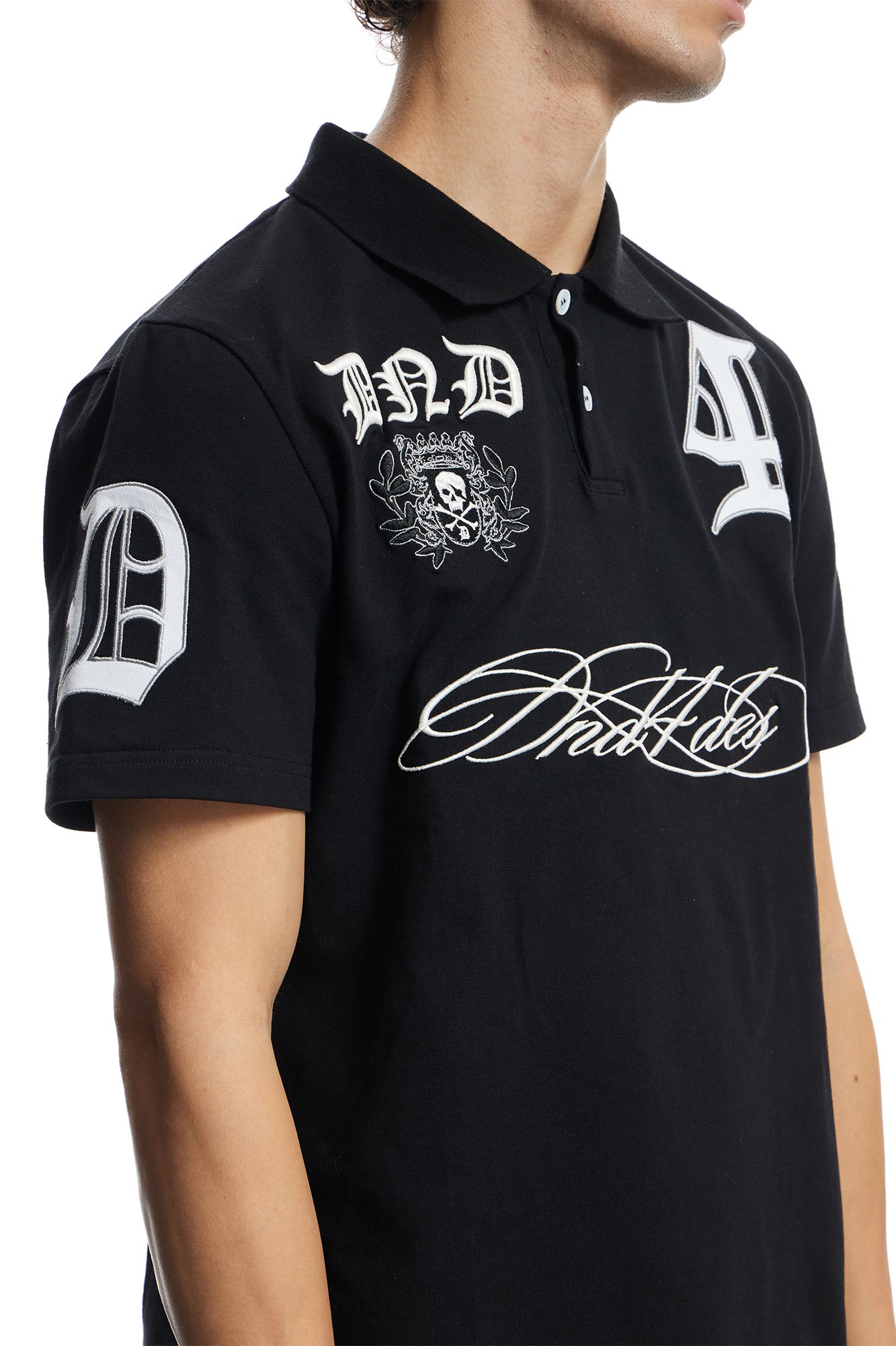 DND4DES Contrast Embroidered Polo Tee