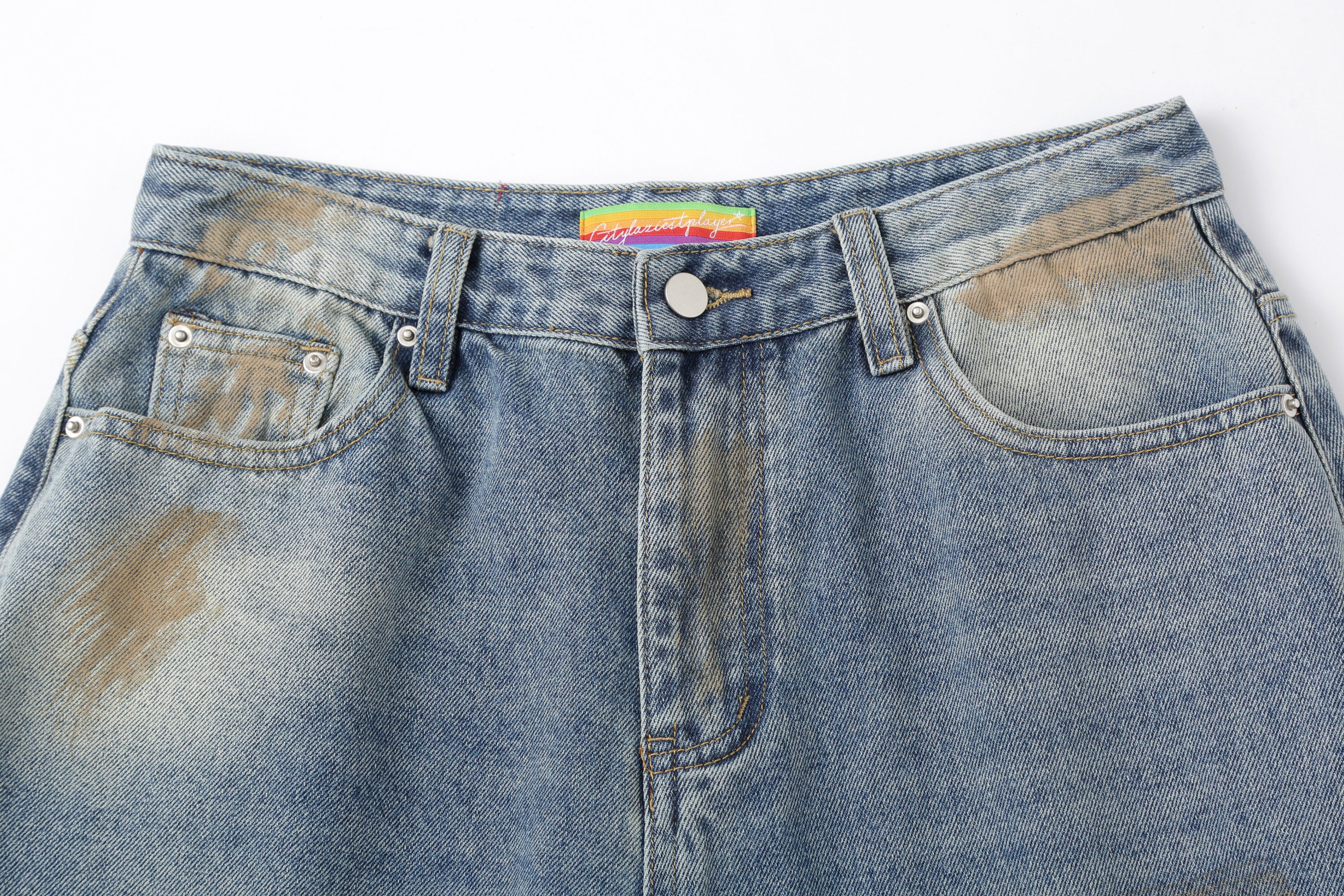 CLP Distressed Ripped Brushed Jeans, premium urban and streetwear designers apparel on PROJECTISR.com, CLP