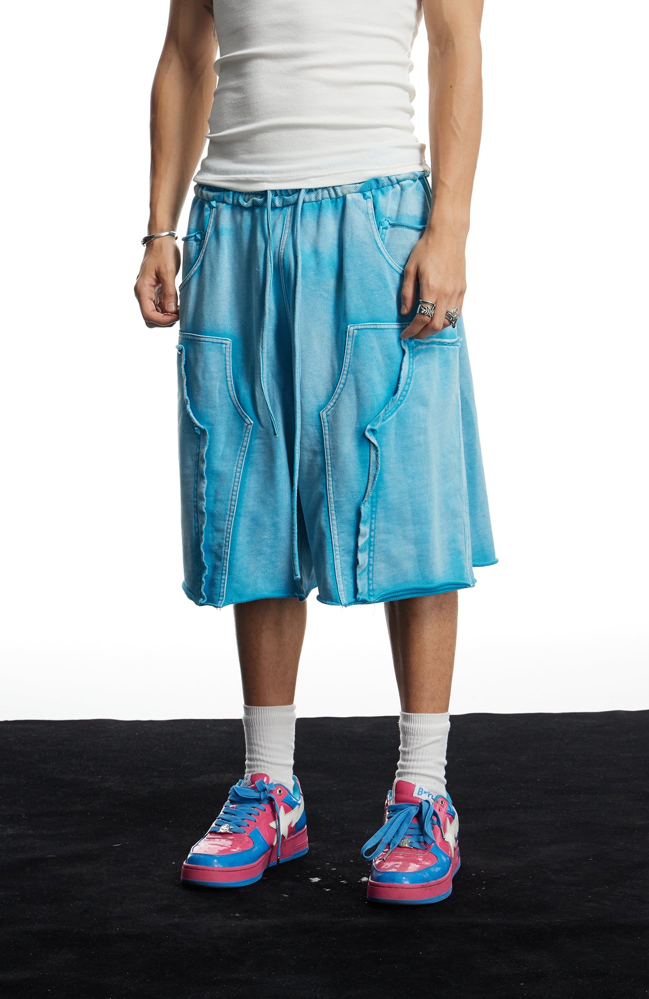 DND4DES Washed Double-Knee Sweat Shorts