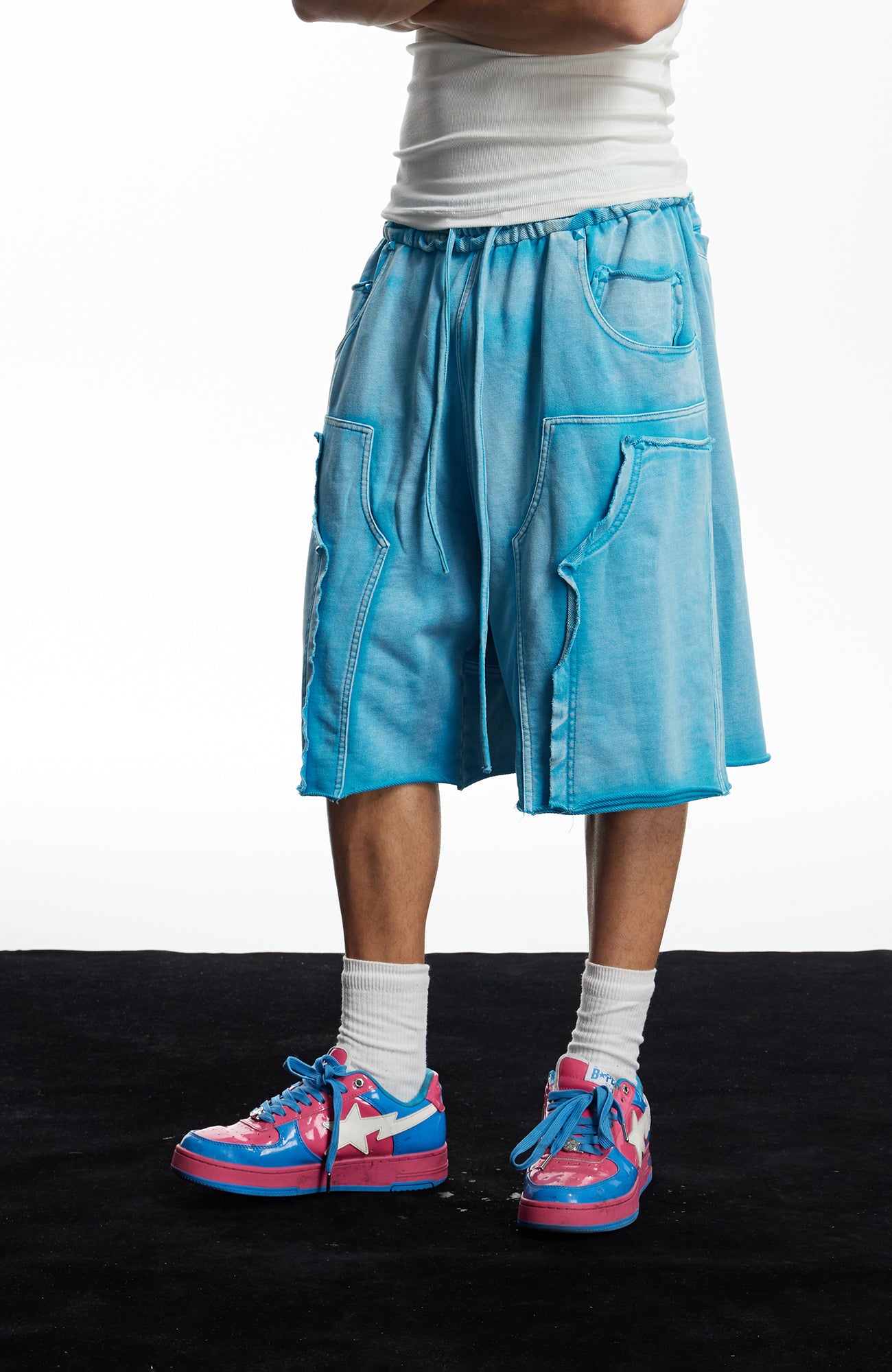 DND4DES Washed Double-Knee Sweat Shorts