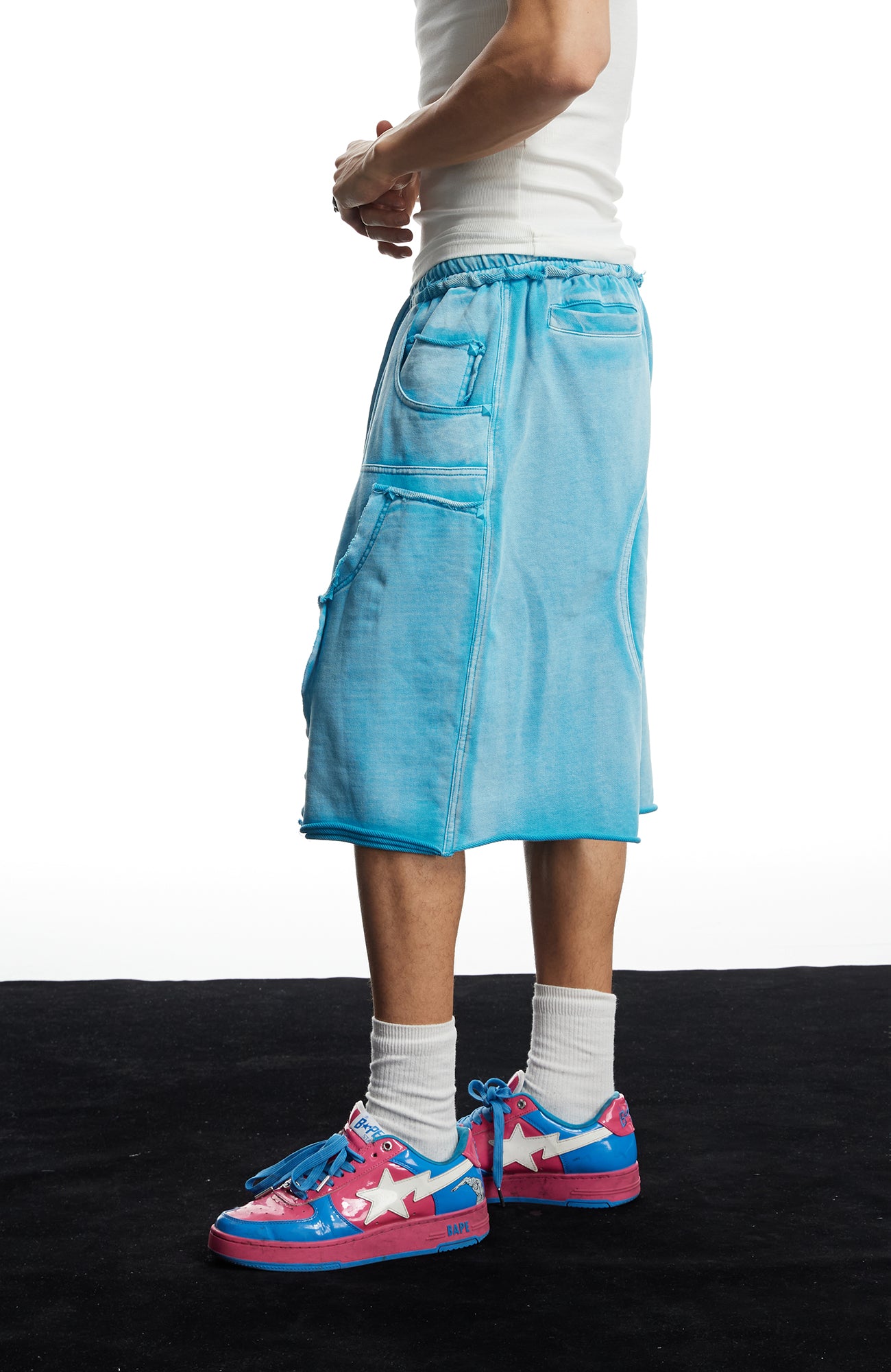 DND4DES Washed Double-Knee Sweat Shorts