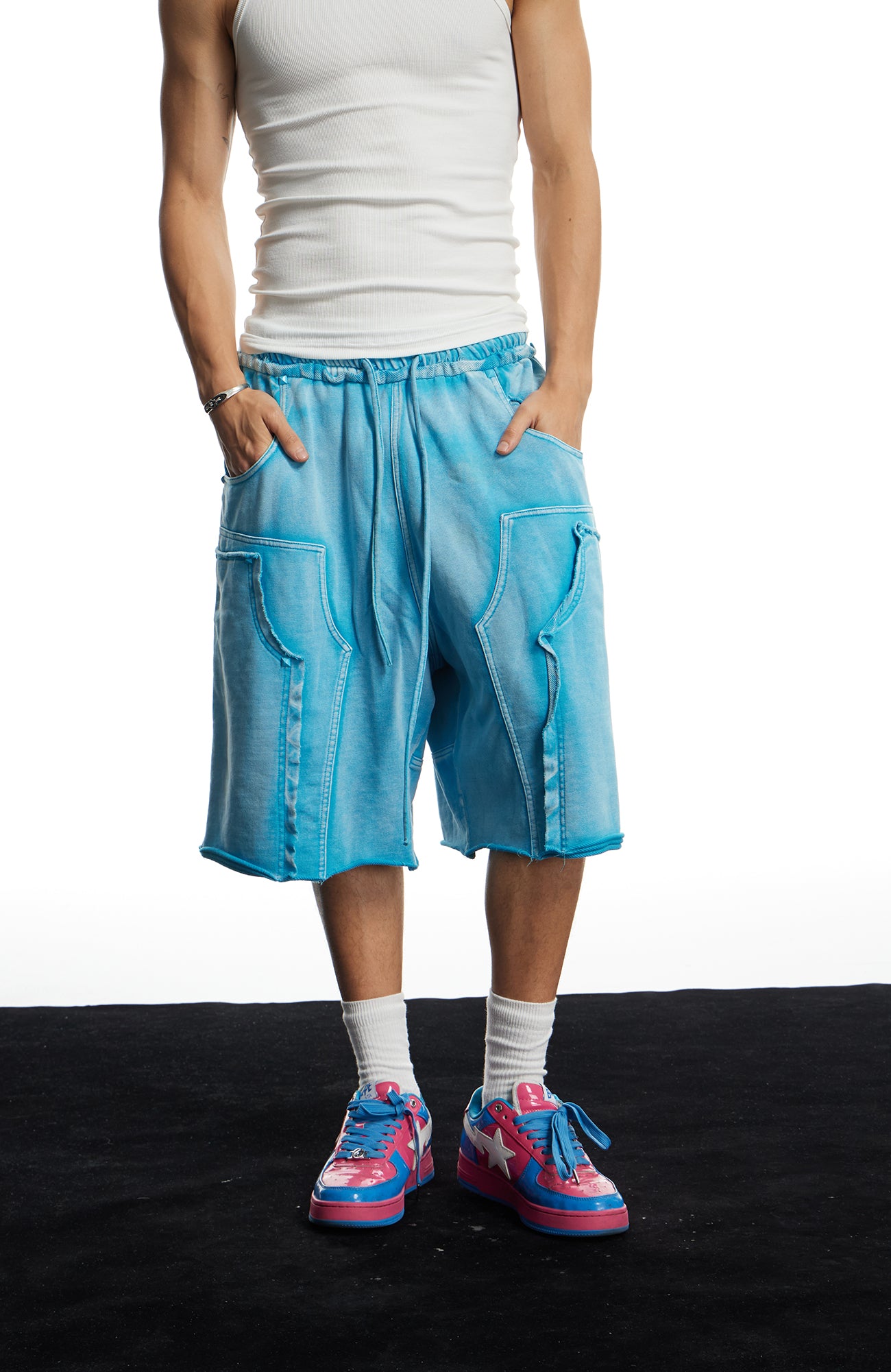 DND4DES Washed Double-Knee Sweat Shorts