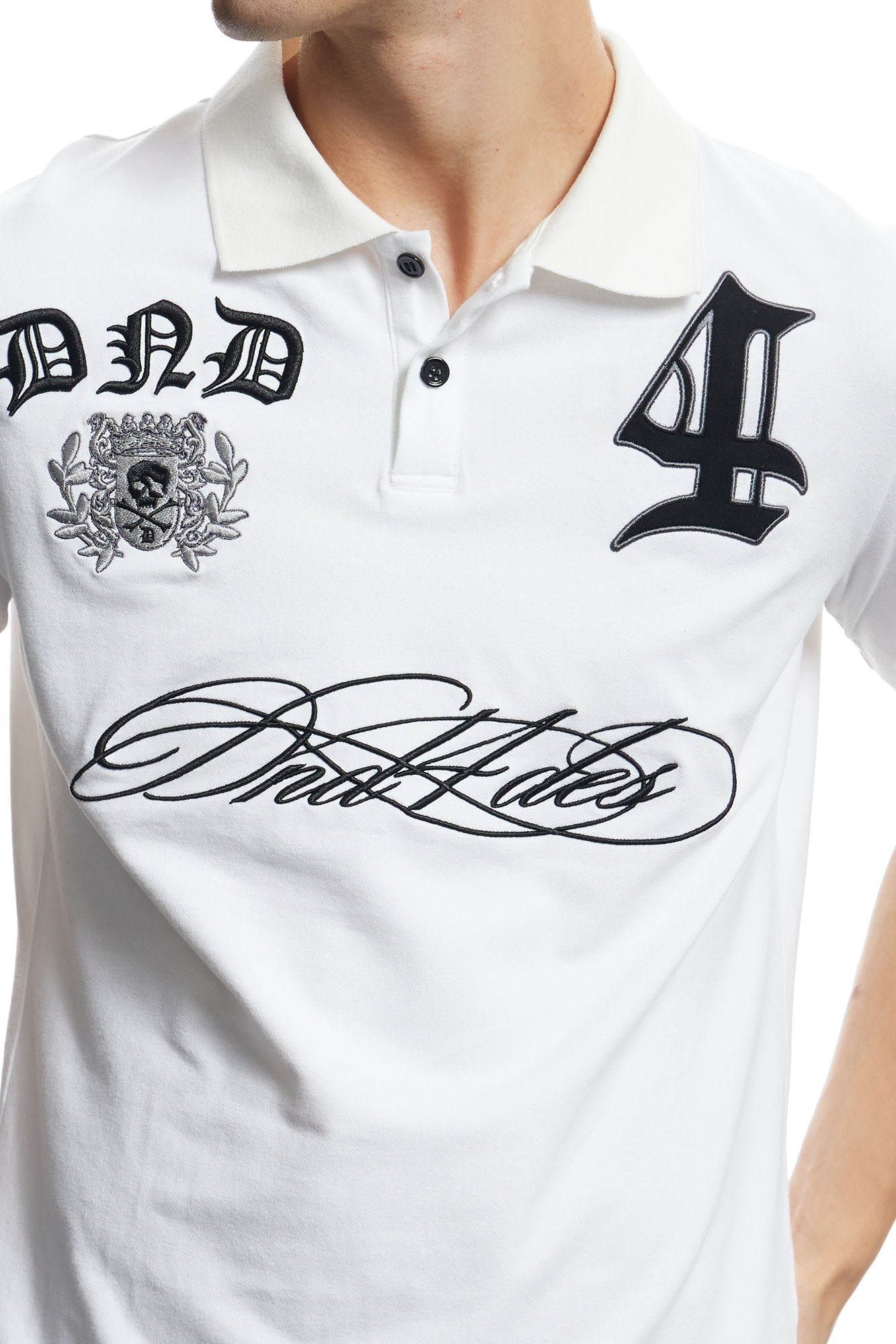 DND4DES Contrast Embroidered Polo Tee