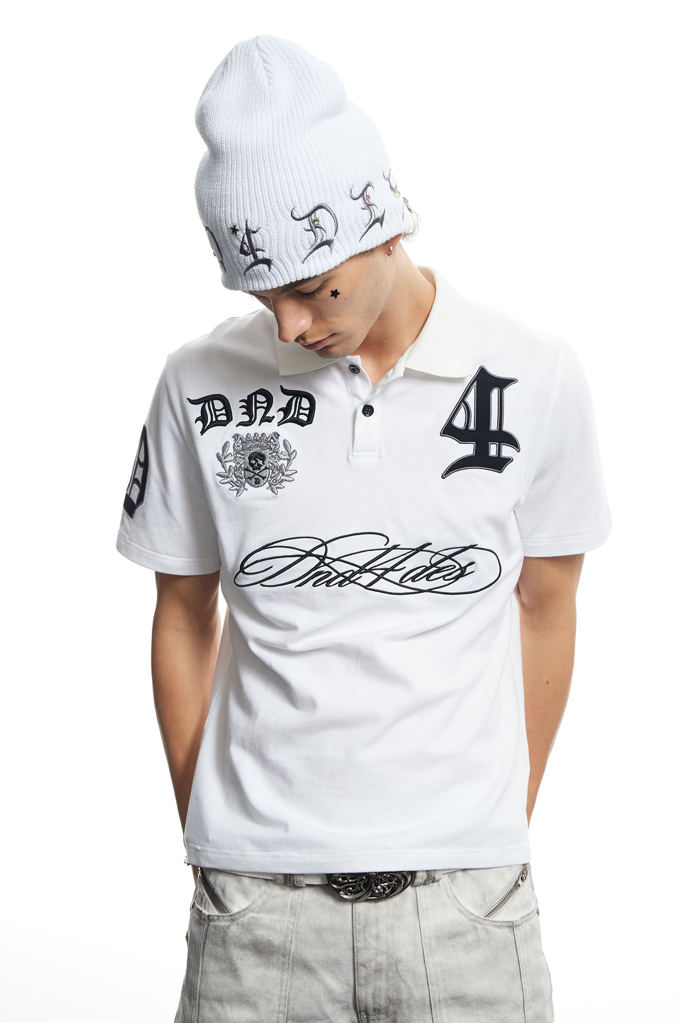 DND4DES Contrast Embroidered Polo Tee