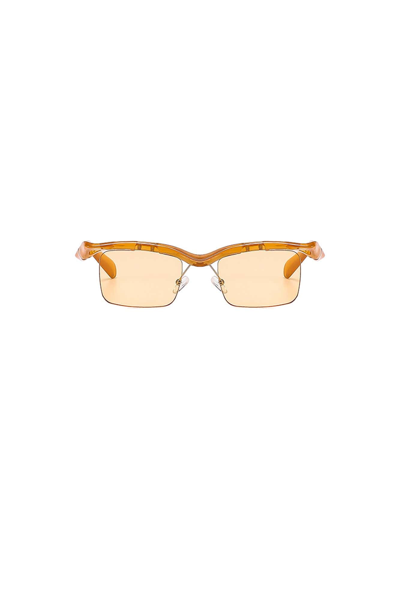 DAMAGE ASIA Streamline Arms Half-Rim Tint Sunglasses