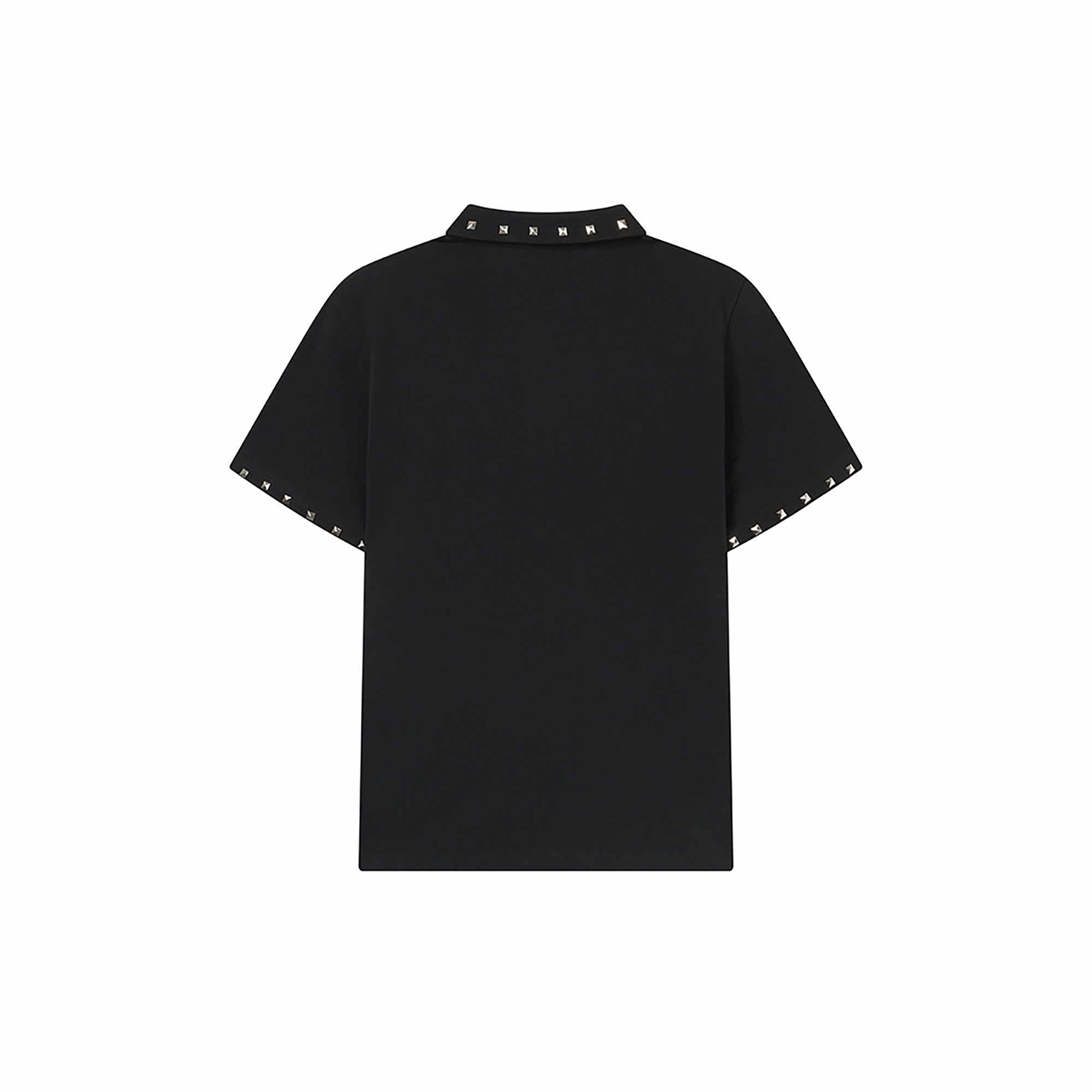 REBEL WAVE Studded LOGO Graphic Polo Shirt