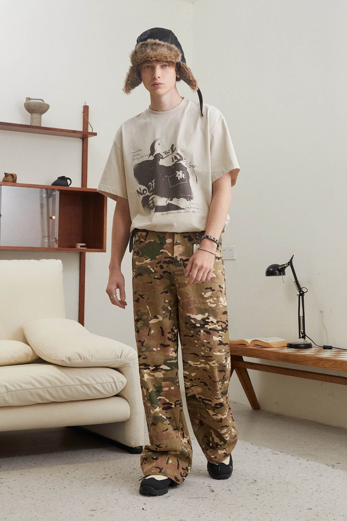 KREATE Camo Wide-Leg Pants