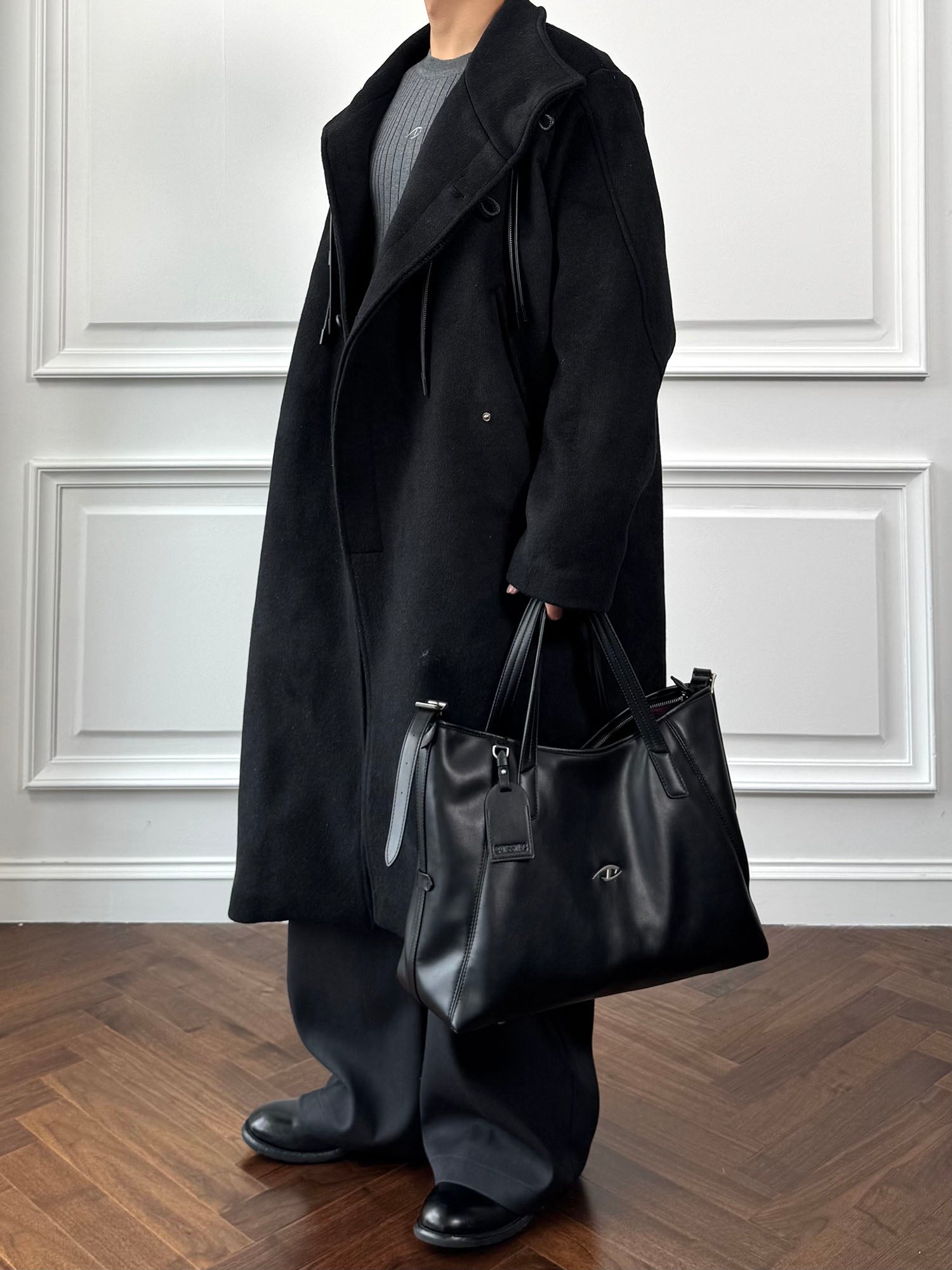 CATSSTAC Classic Toggle Button Wool Overcoat, premium urban and streetwear designers apparel on PROJECTISR.com, CATSSTAC