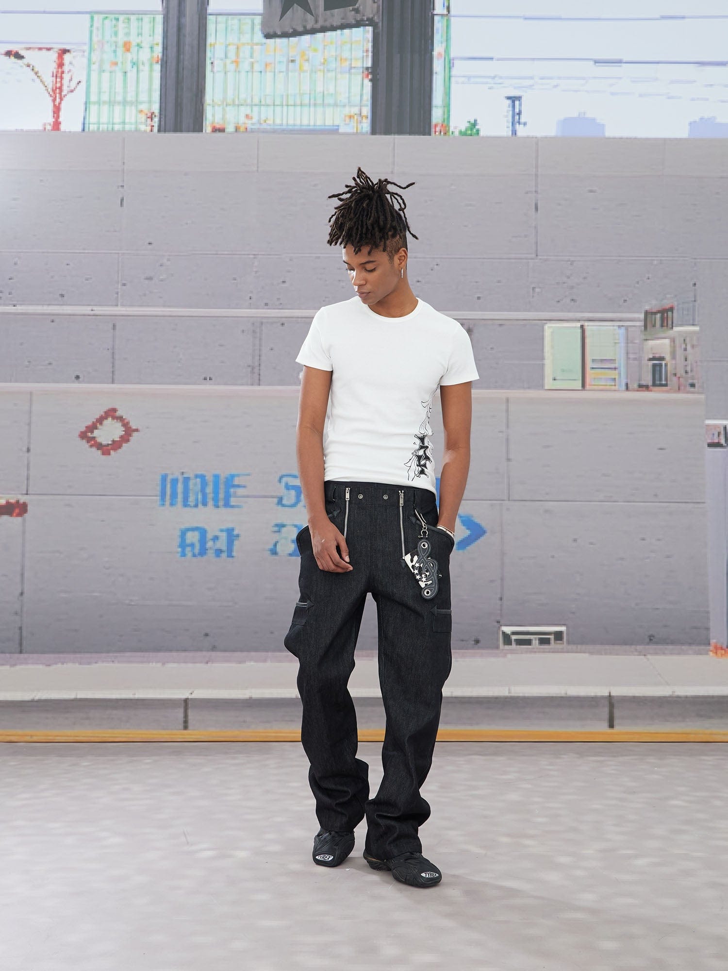 DND4DES Double-Zipper Multi-Pocket Raw Jeans, premium urban and streetwear designers apparel on PROJECTISR.com, DND4DES