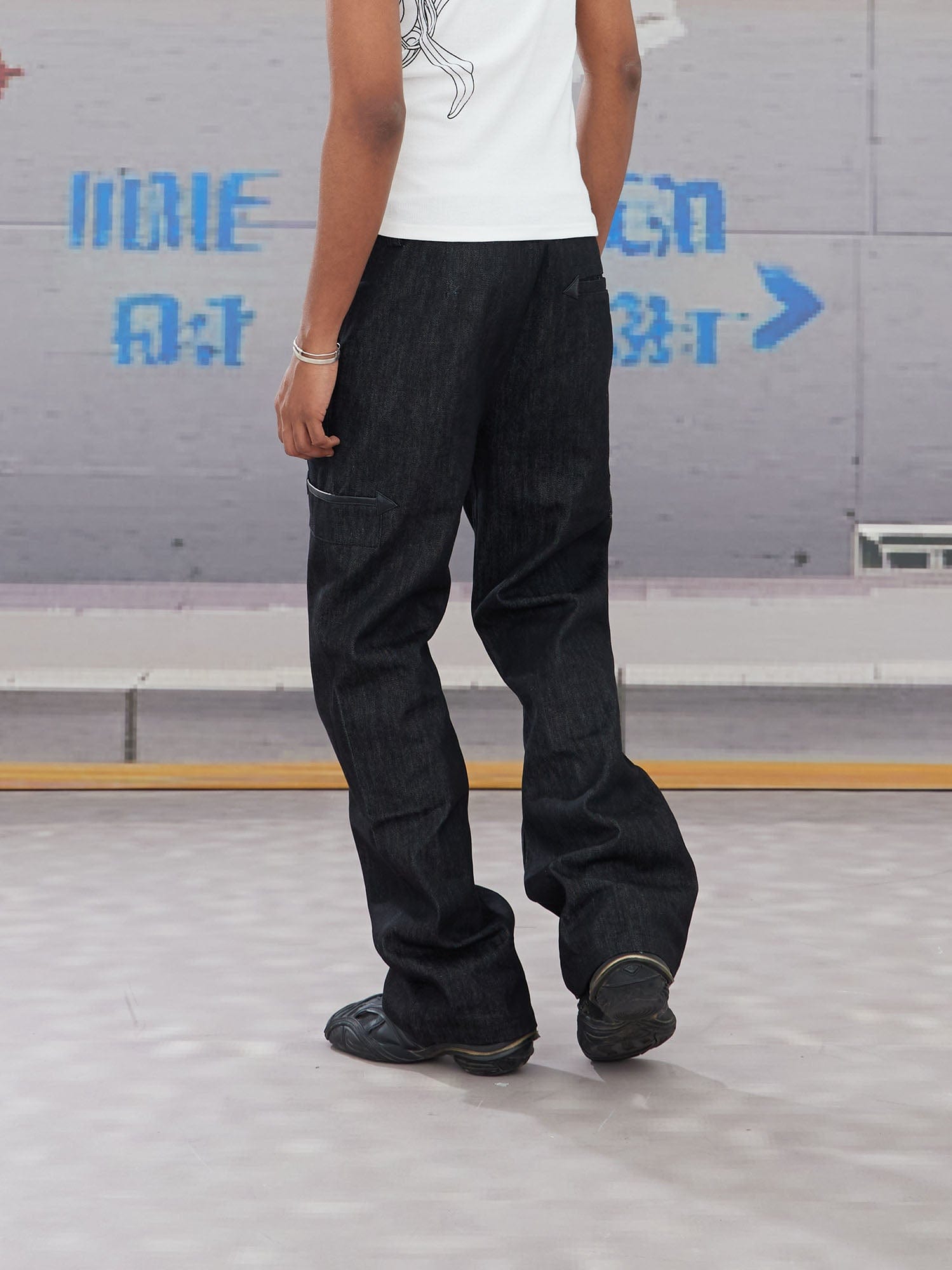 DND4DES Double-Zipper Multi-Pocket Raw Jeans, premium urban and streetwear designers apparel on PROJECTISR.com, DND4DES