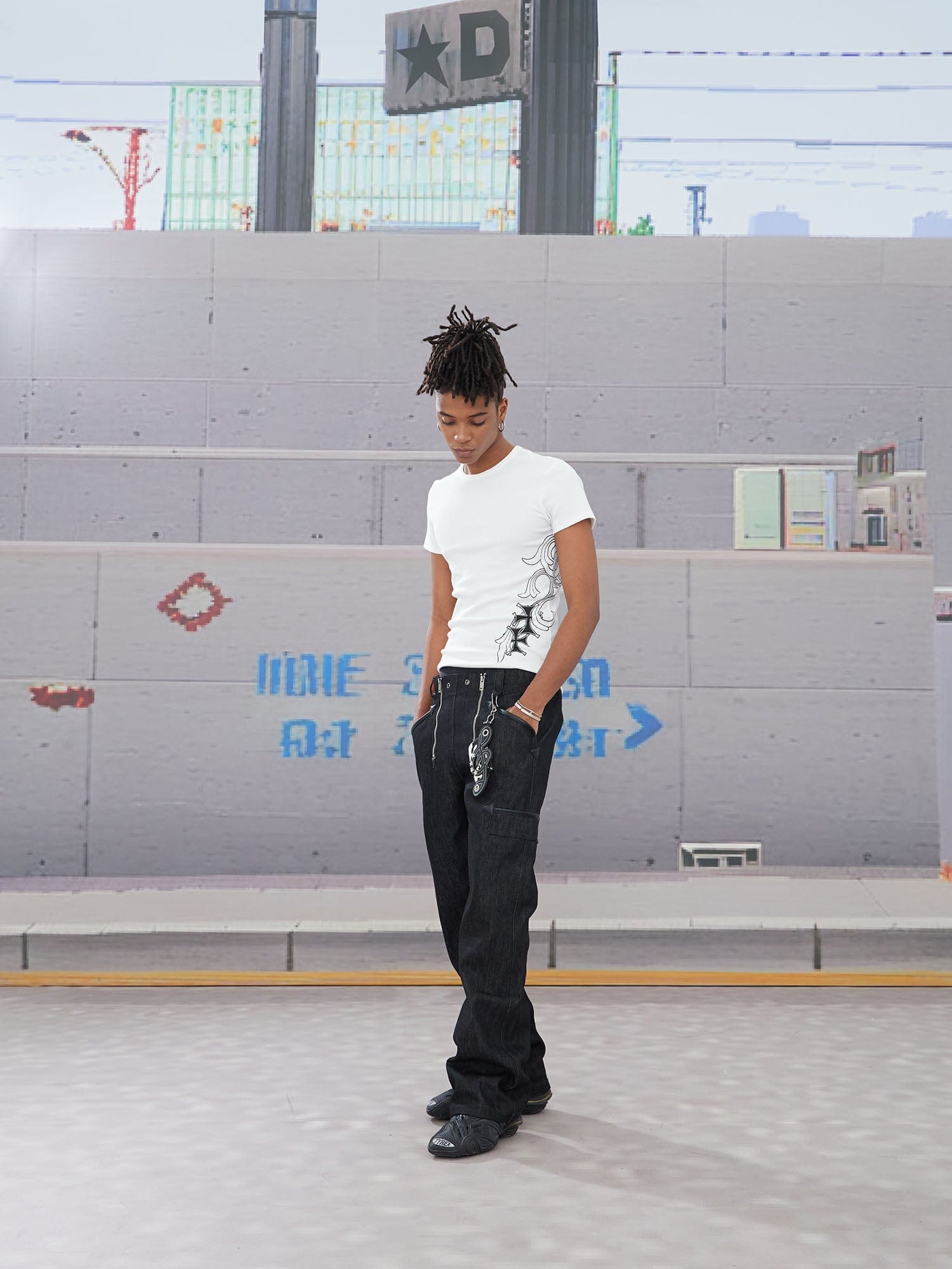 DND4DES Double-Zipper Multi-Pocket Raw Jeans, premium urban and streetwear designers apparel on PROJECTISR.com, DND4DES