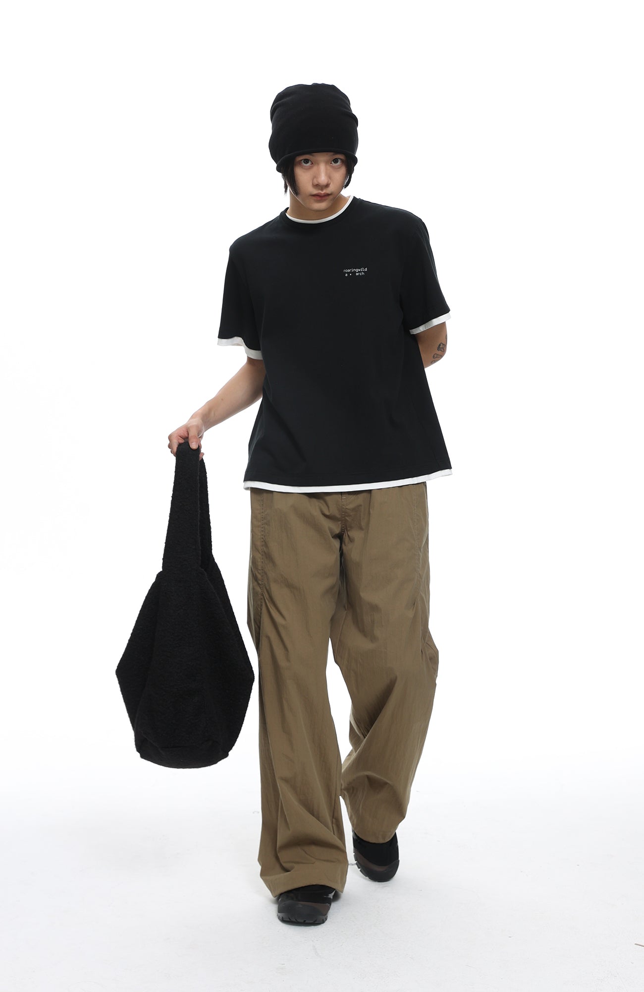 ROARINGWILD A ARCH Essential Drawstring Parachute Pants