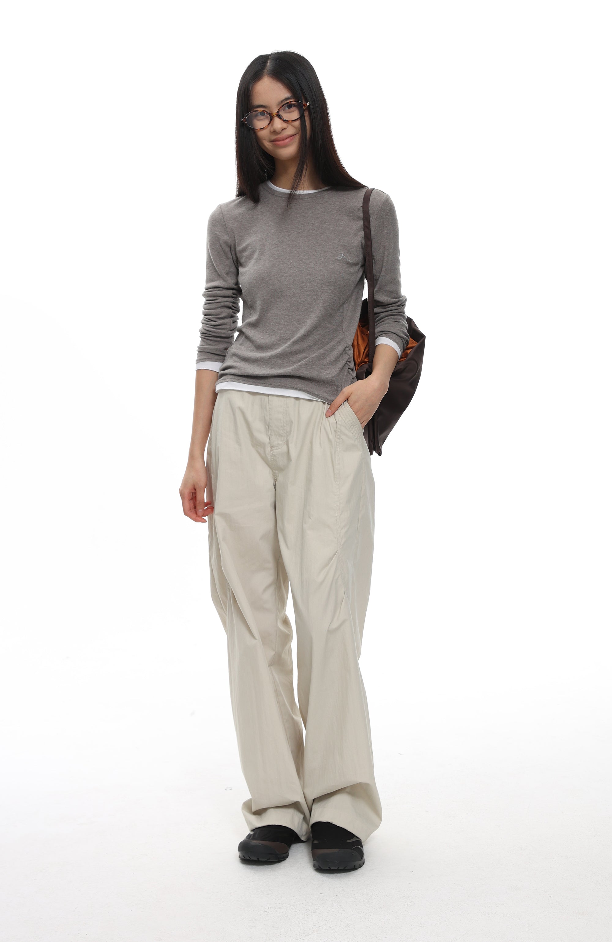 ROARINGWILD A ARCH Essential Drawstring Parachute Pants