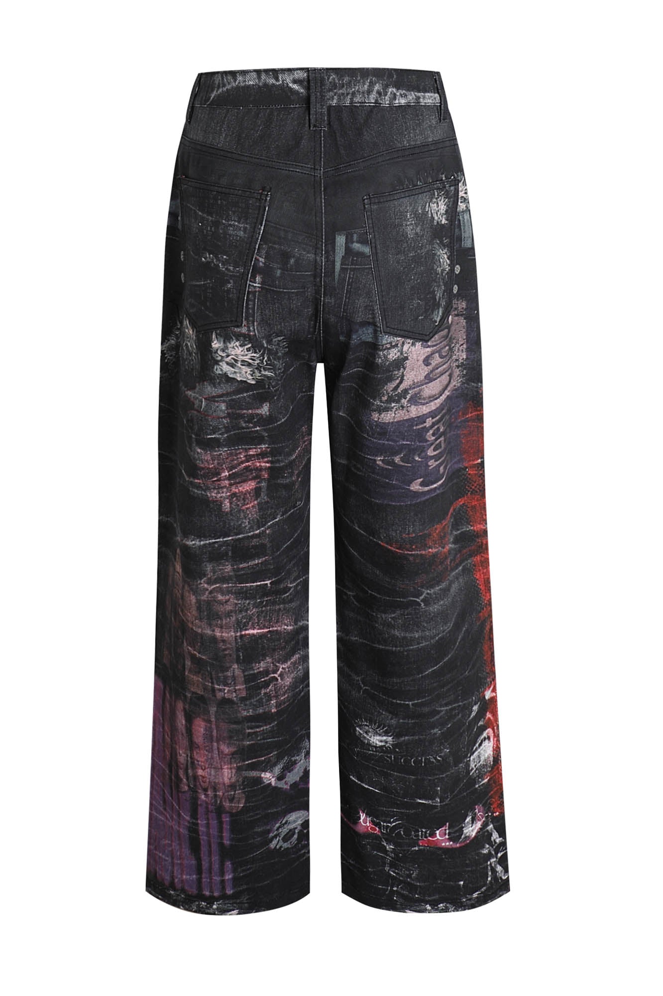 DND4DES Distressed Cyber Virus Flared Jeans