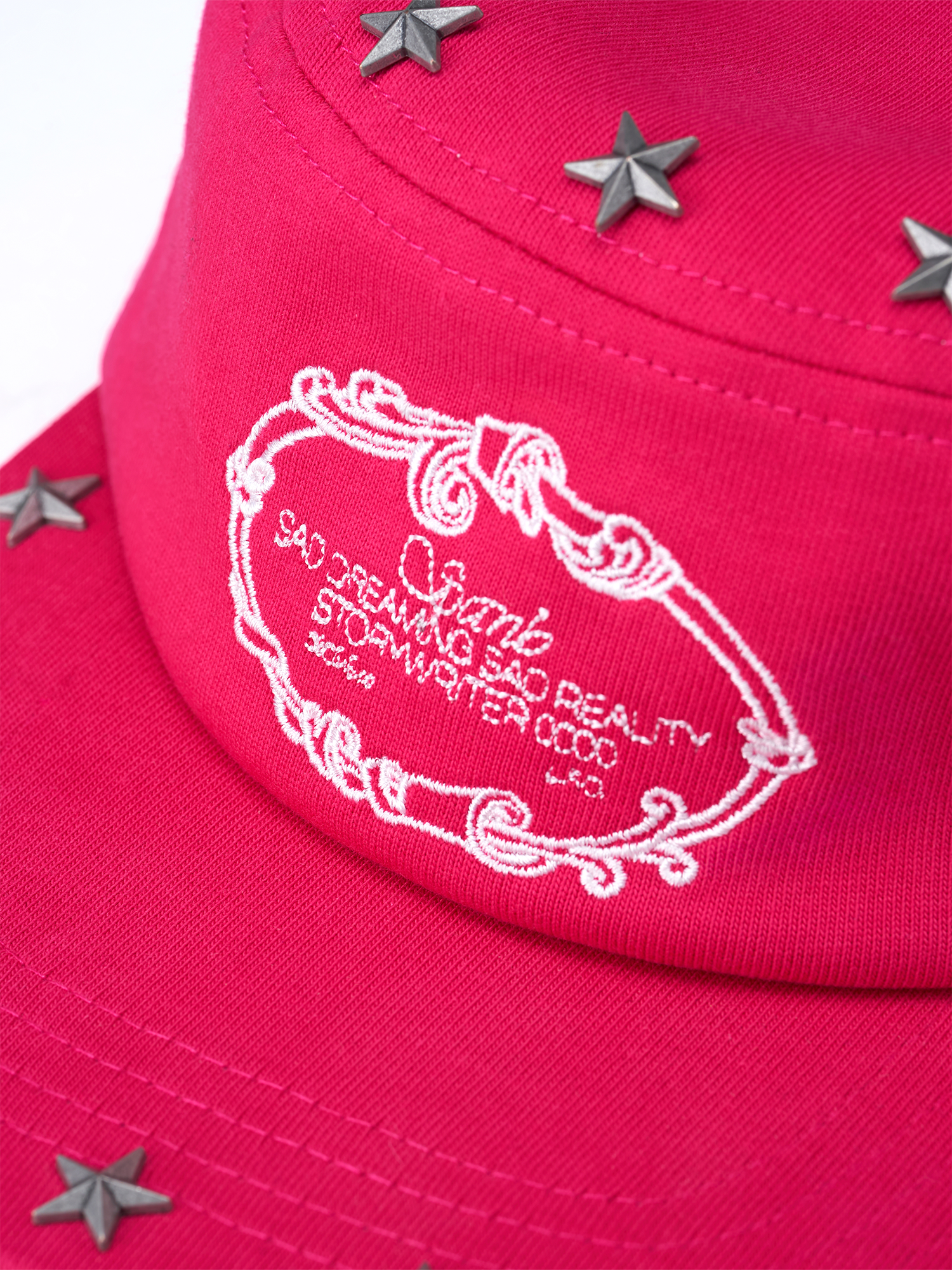 SANB Star-Studded Embroidered Pillbox Cap
