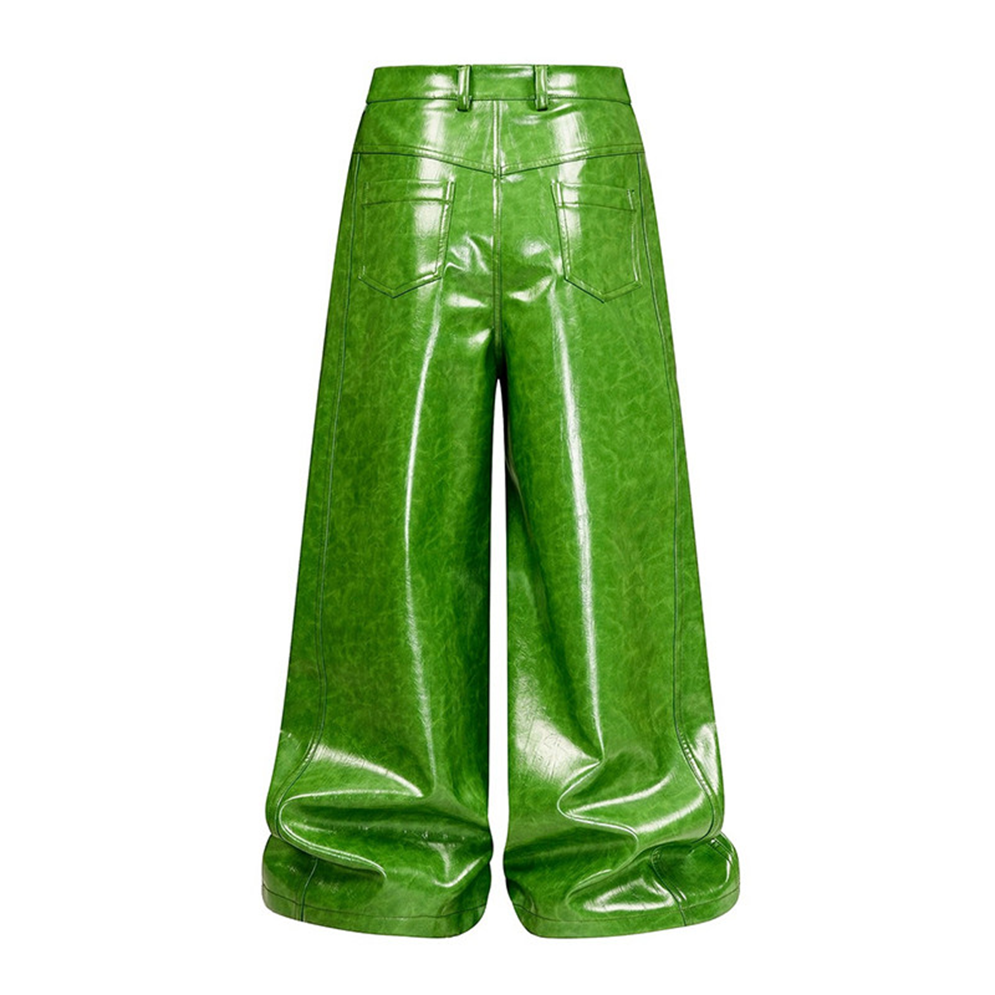 REBEL WAVE Patent Faux Leather Wide-Leg Pants